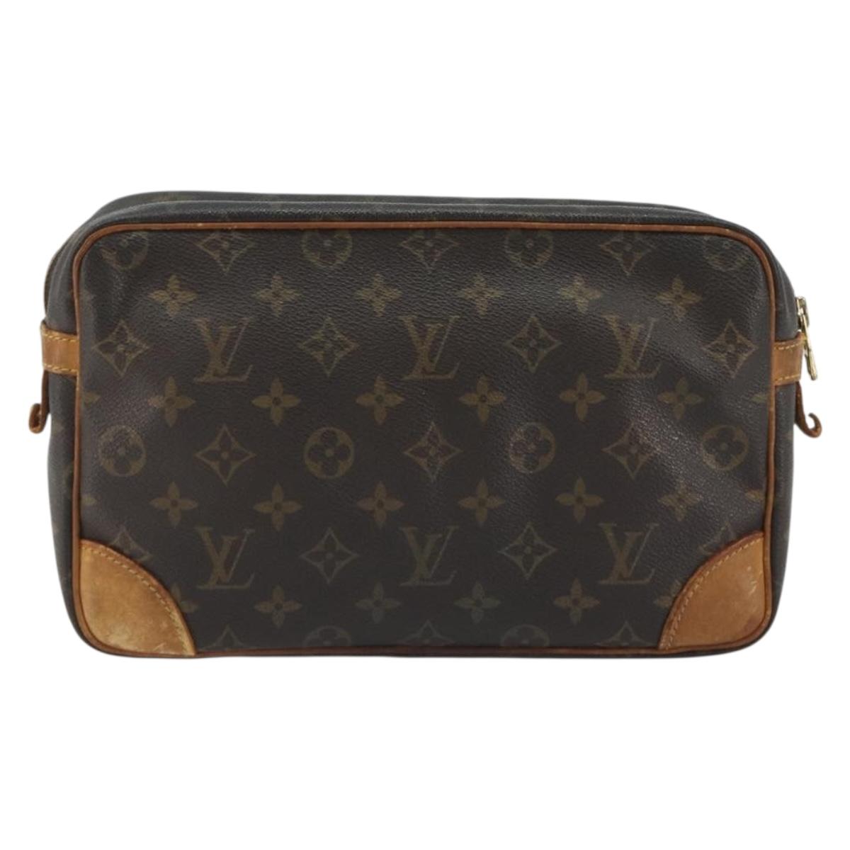 LOUIS VUITTON Monogram Compiegne 28 Clutch Bag M51845 LV Auth BA13913