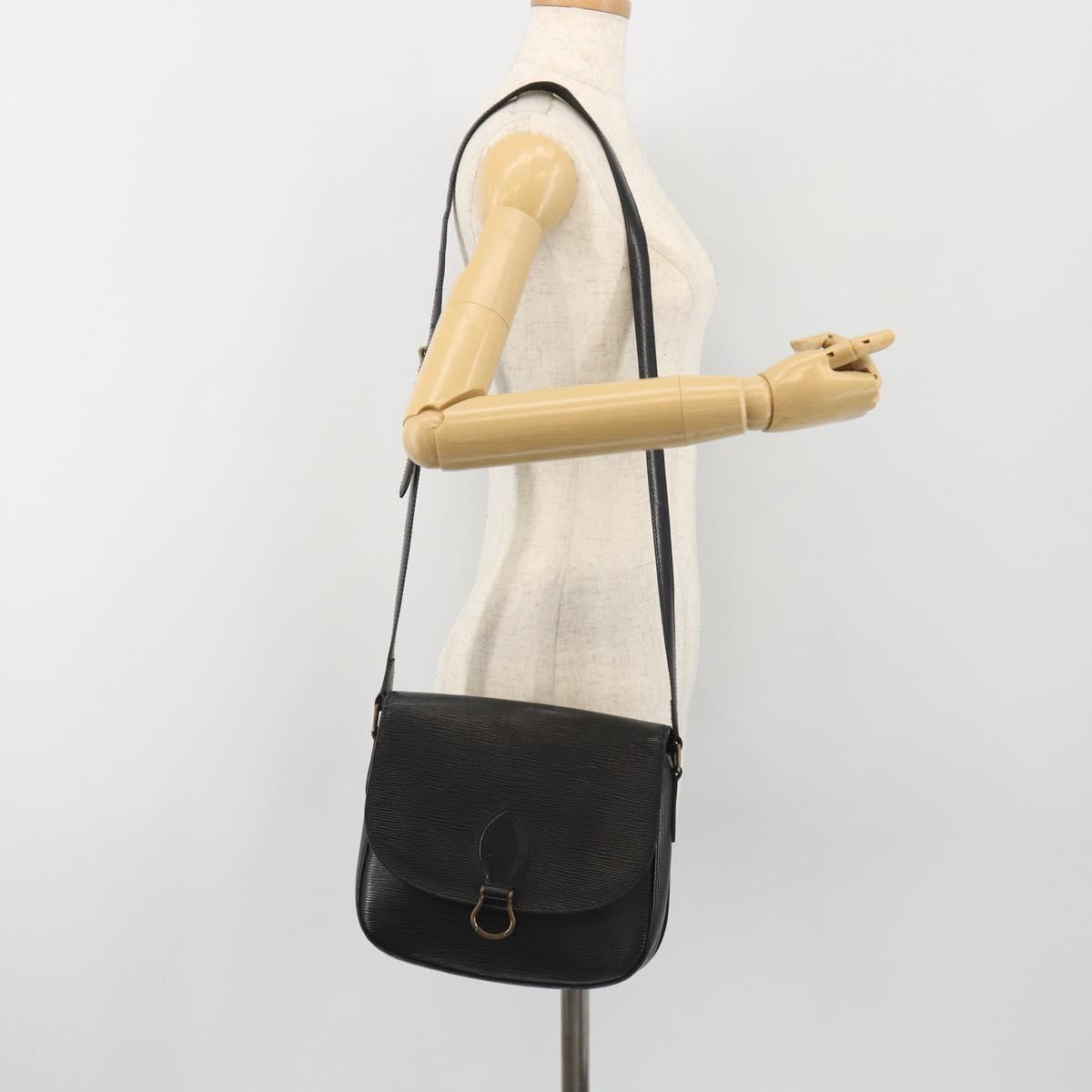LOUIS VUITTON Epi Saint Cloud GM Shoulder Bag Black M52192 LV Auth BA13914