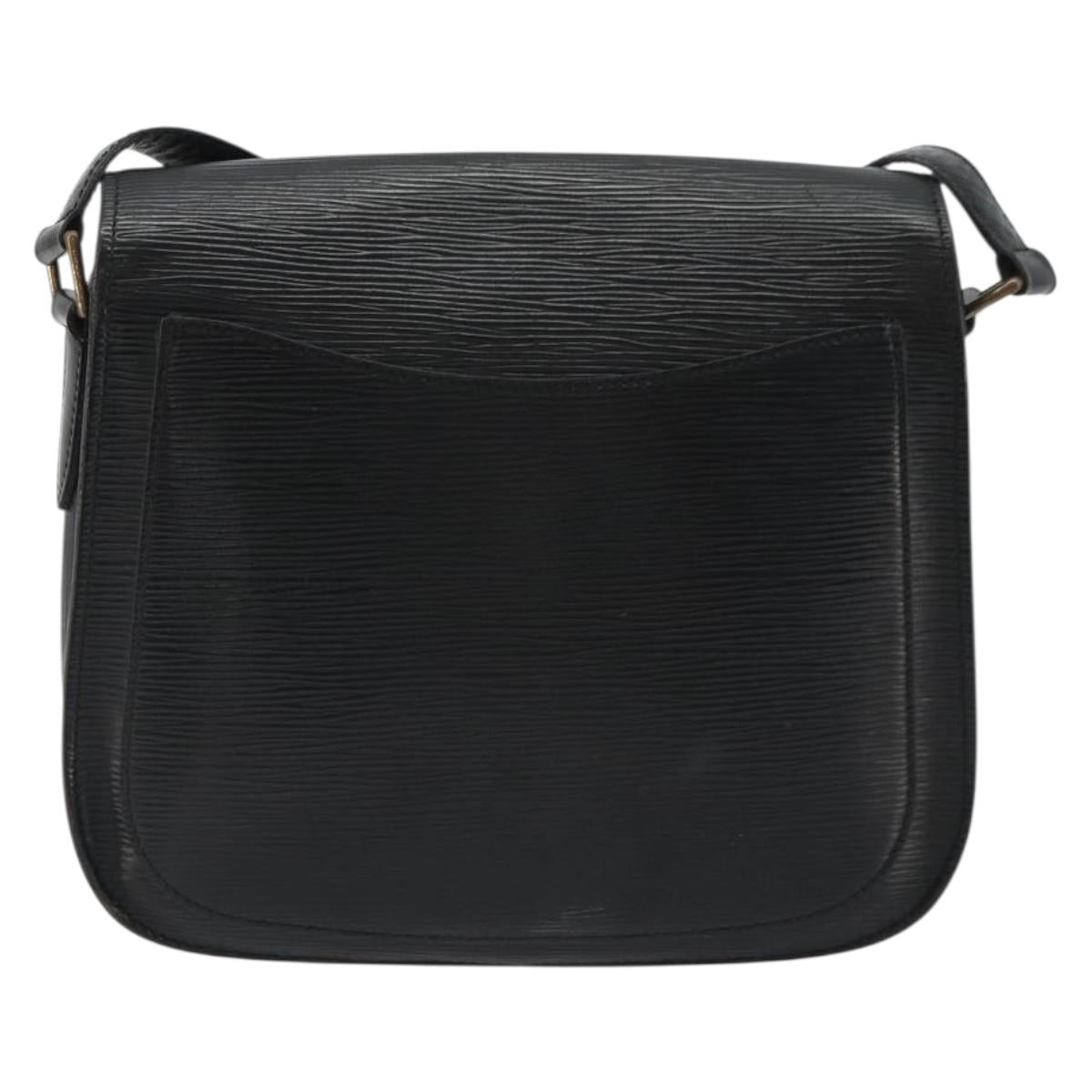LOUIS VUITTON Epi Saint Cloud GM Shoulder Bag Black M52192 LV Auth BA13914