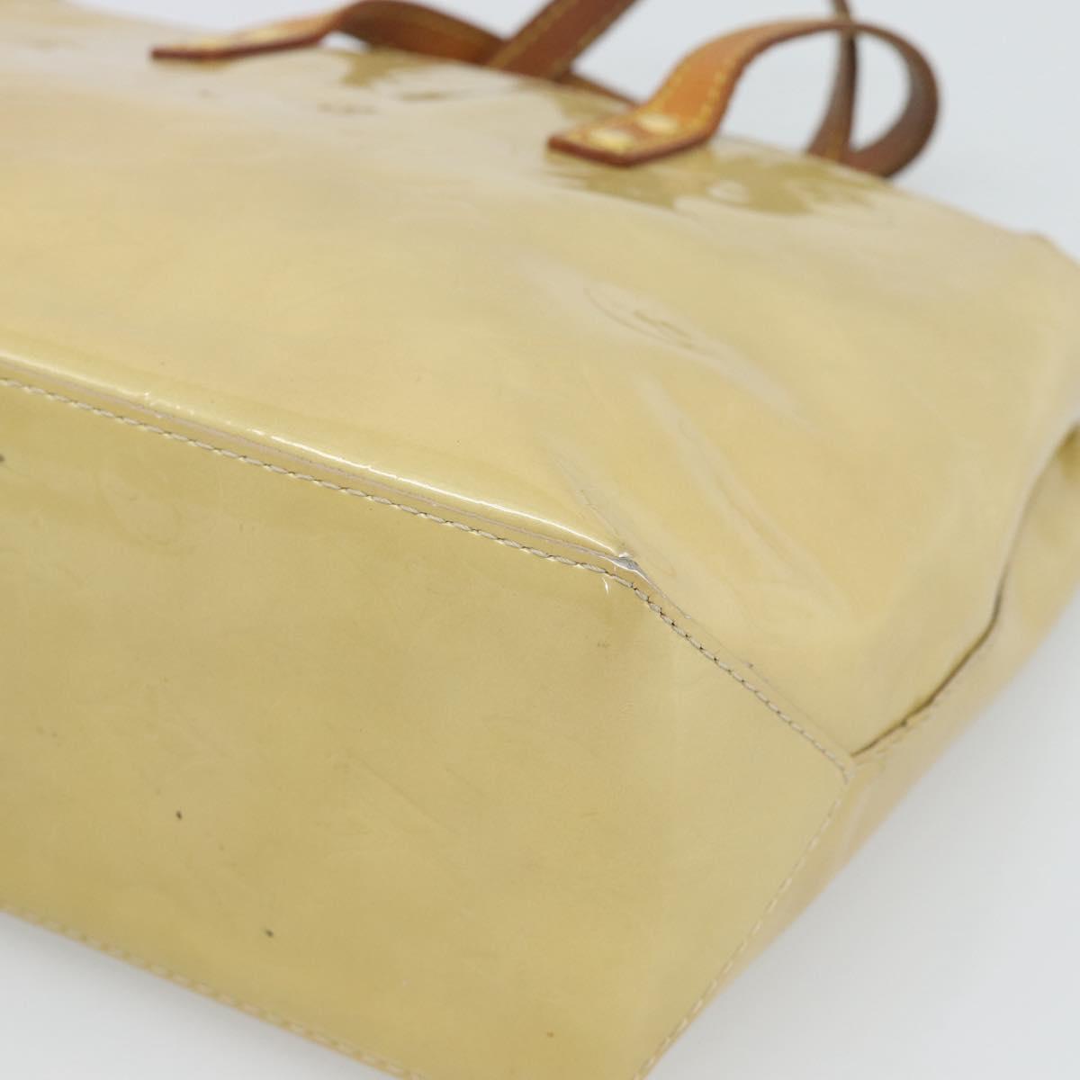 LOUIS VUITTON Monogram Vernis Reade PM Hand Bag Beige M91144 LV Auth BA13915