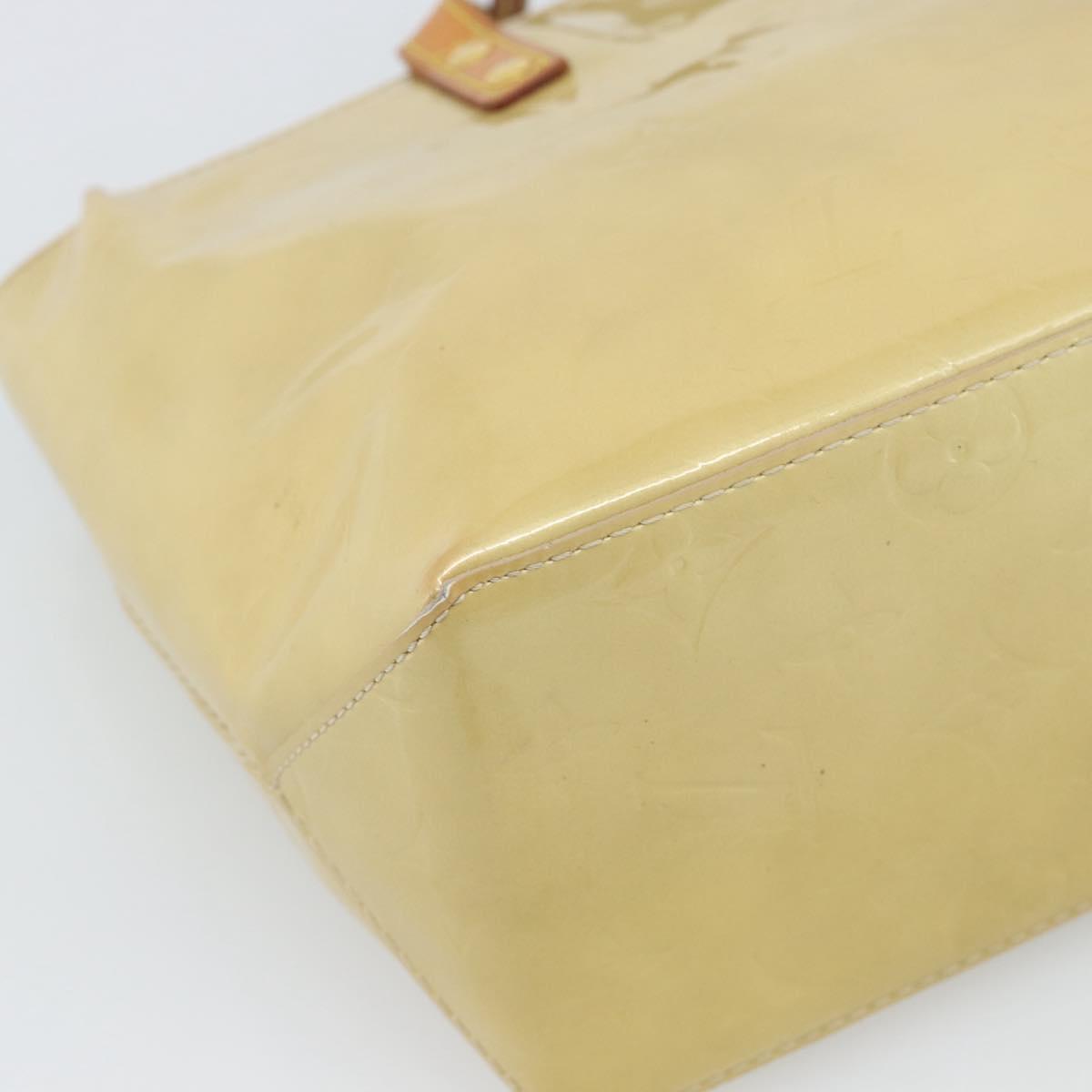 LOUIS VUITTON Monogram Vernis Reade PM Hand Bag Beige M91144 LV Auth BA13915