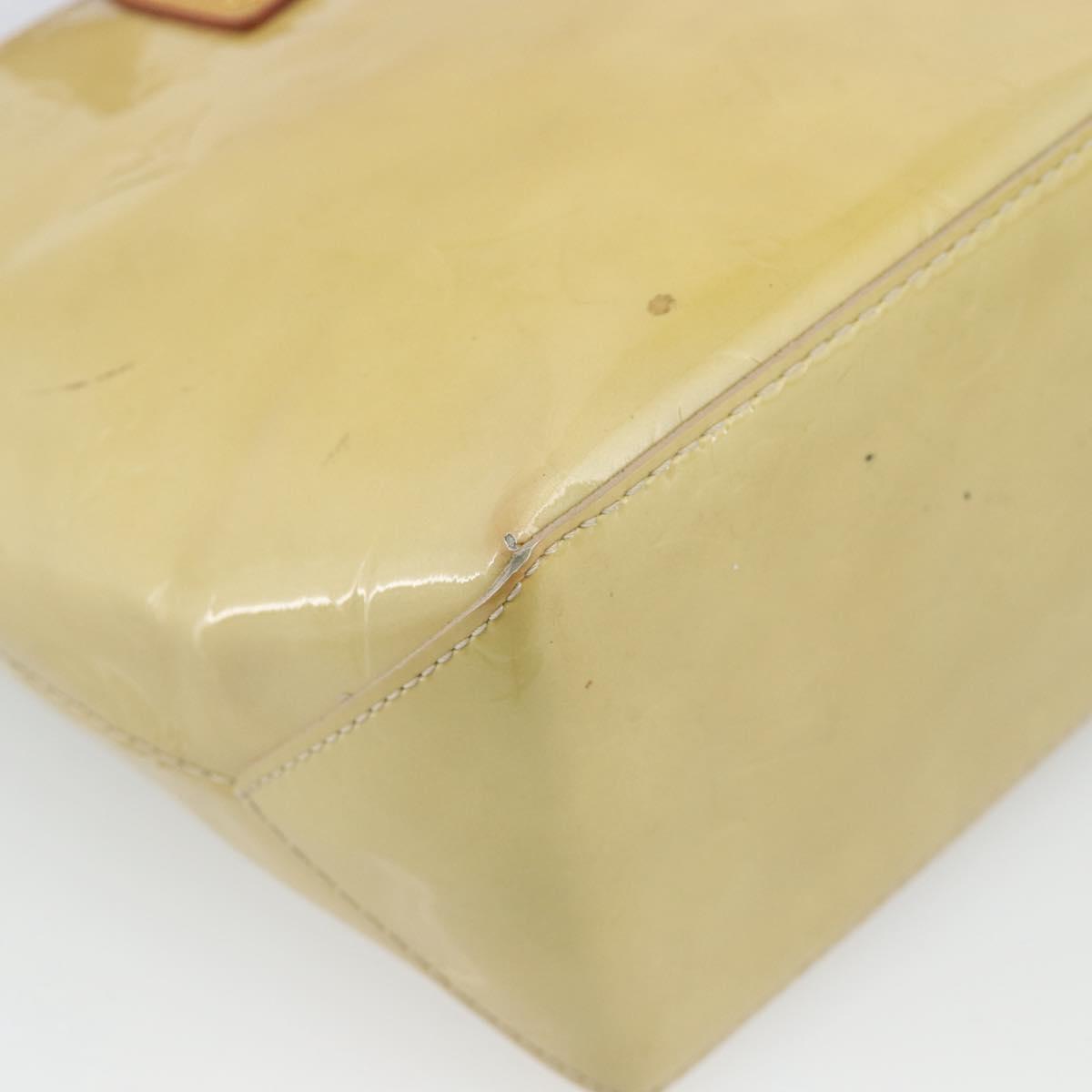 LOUIS VUITTON Monogram Vernis Reade PM Hand Bag Beige M91144 LV Auth BA13915