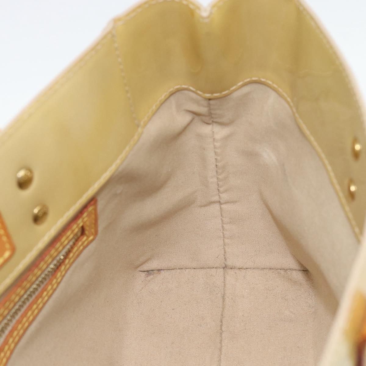 LOUIS VUITTON Monogram Vernis Reade PM Hand Bag Beige M91144 LV Auth BA13915