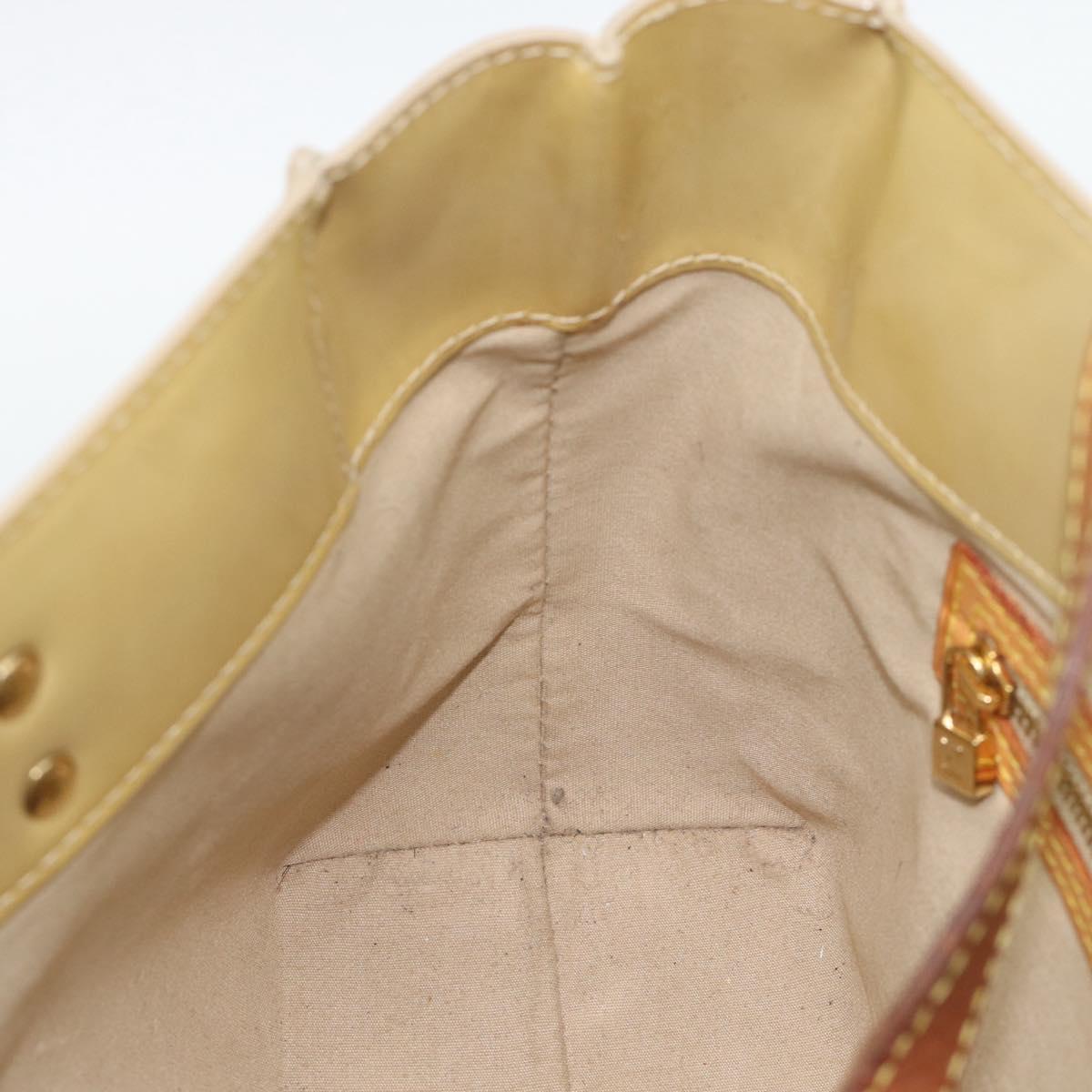 LOUIS VUITTON Monogram Vernis Reade PM Hand Bag Beige M91144 LV Auth BA13915