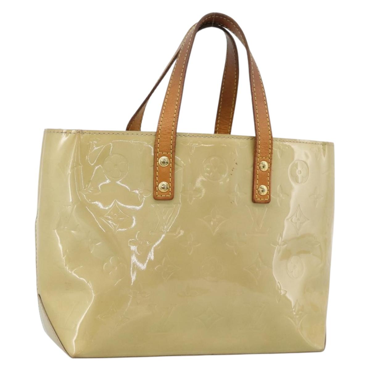 LOUIS VUITTON Monogram Vernis Reade PM Hand Bag Beige M91144 LV Auth BA13915