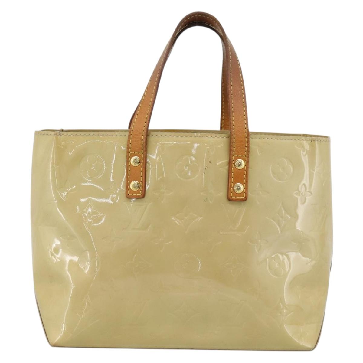 LOUIS VUITTON Monogram Vernis Reade PM Hand Bag Beige M91144 LV Auth BA13915