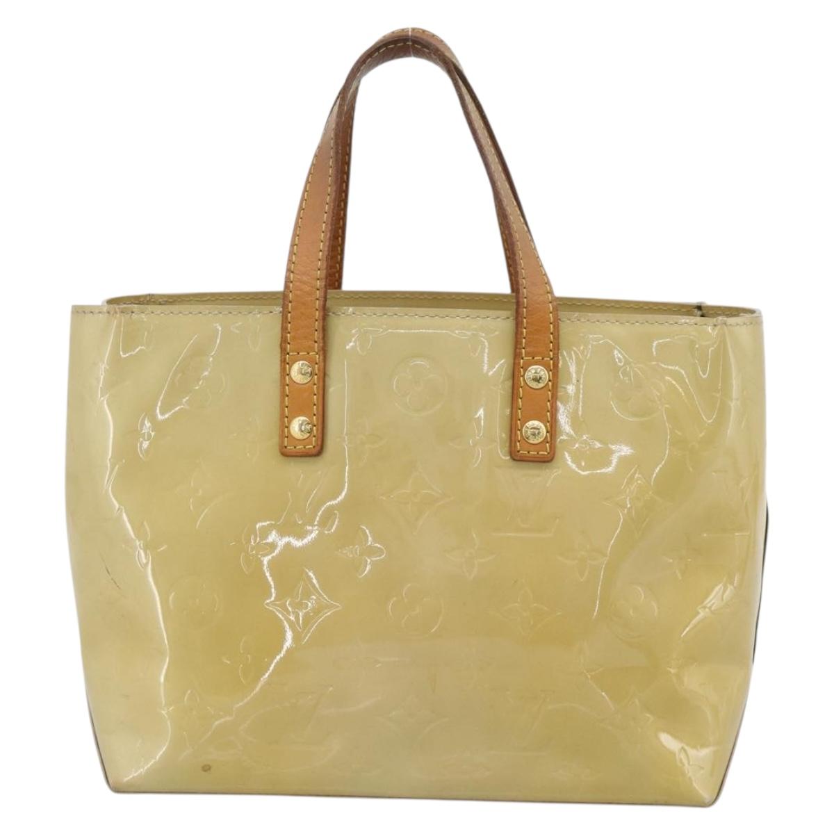 LOUIS VUITTON Monogram Vernis Reade PM Hand Bag Beige M91144 LV Auth BA13915