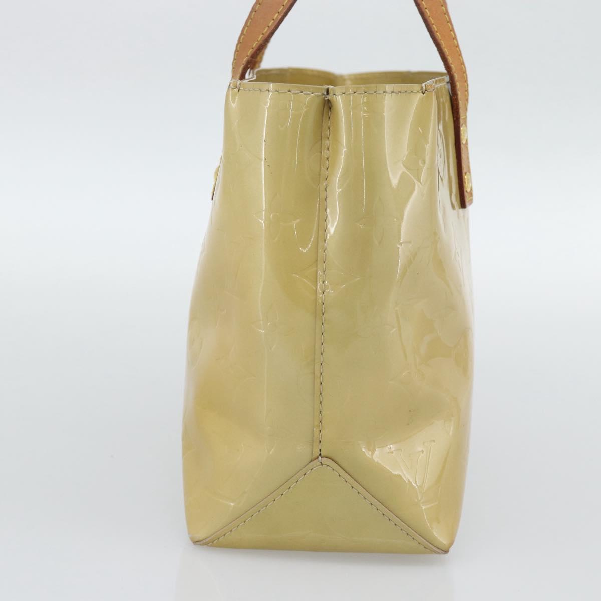 LOUIS VUITTON Monogram Vernis Reade PM Hand Bag Beige M91144 LV Auth BA13915