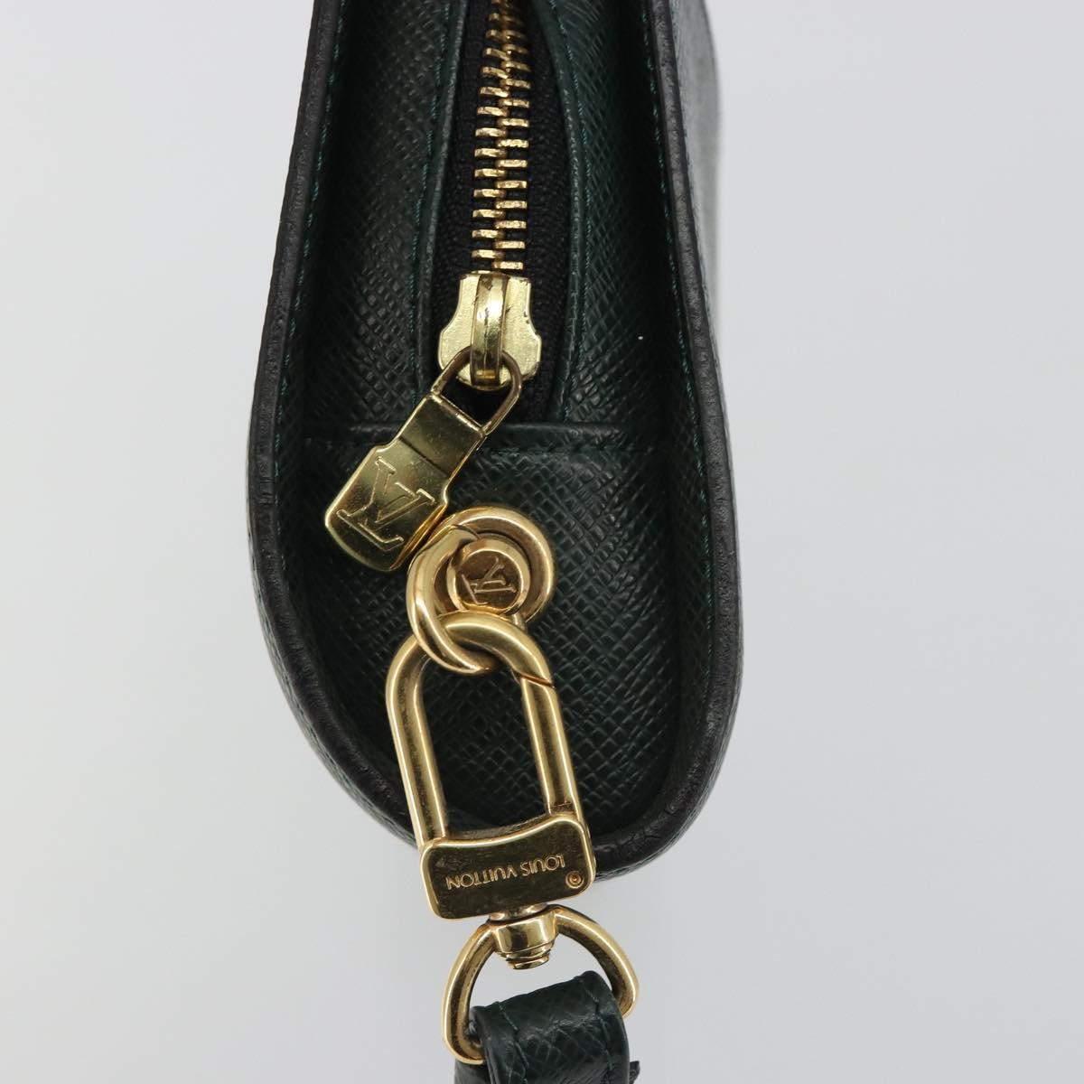 LOUIS VUITTON Taiga Baikal Clutch Bag Epicea M30184 LV Auth BA13916