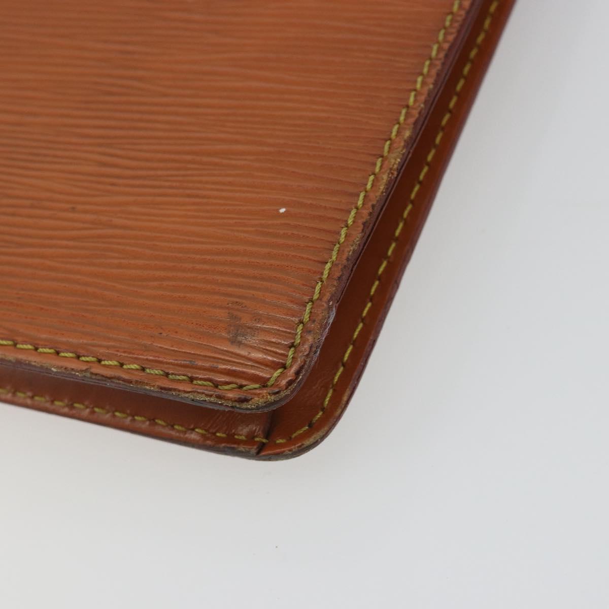 LOUIS VUITTON Epi Sellier Dragonne Clutch Bag Zipang Gold M52618 LV Auth BA13919