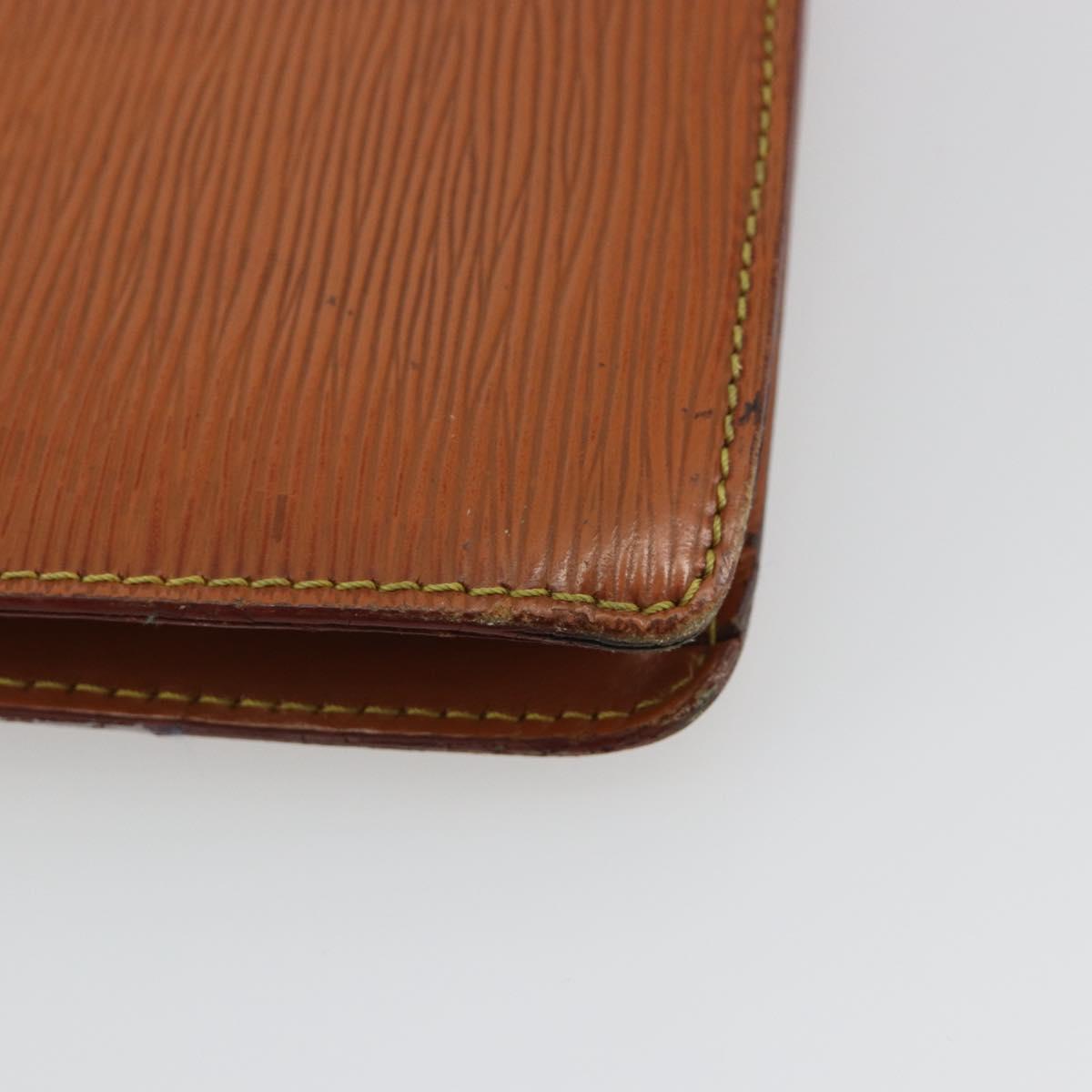 LOUIS VUITTON Epi Sellier Dragonne Clutch Bag Zipang Gold M52618 LV Auth BA13919