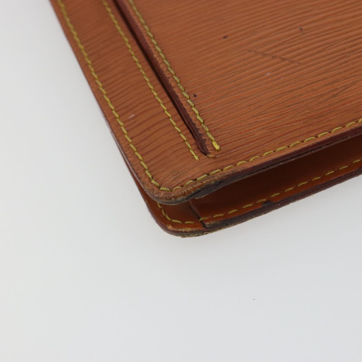 LOUIS VUITTON Epi Sellier Dragonne Clutch Bag Zipang Gold M52618 LV Auth BA13919