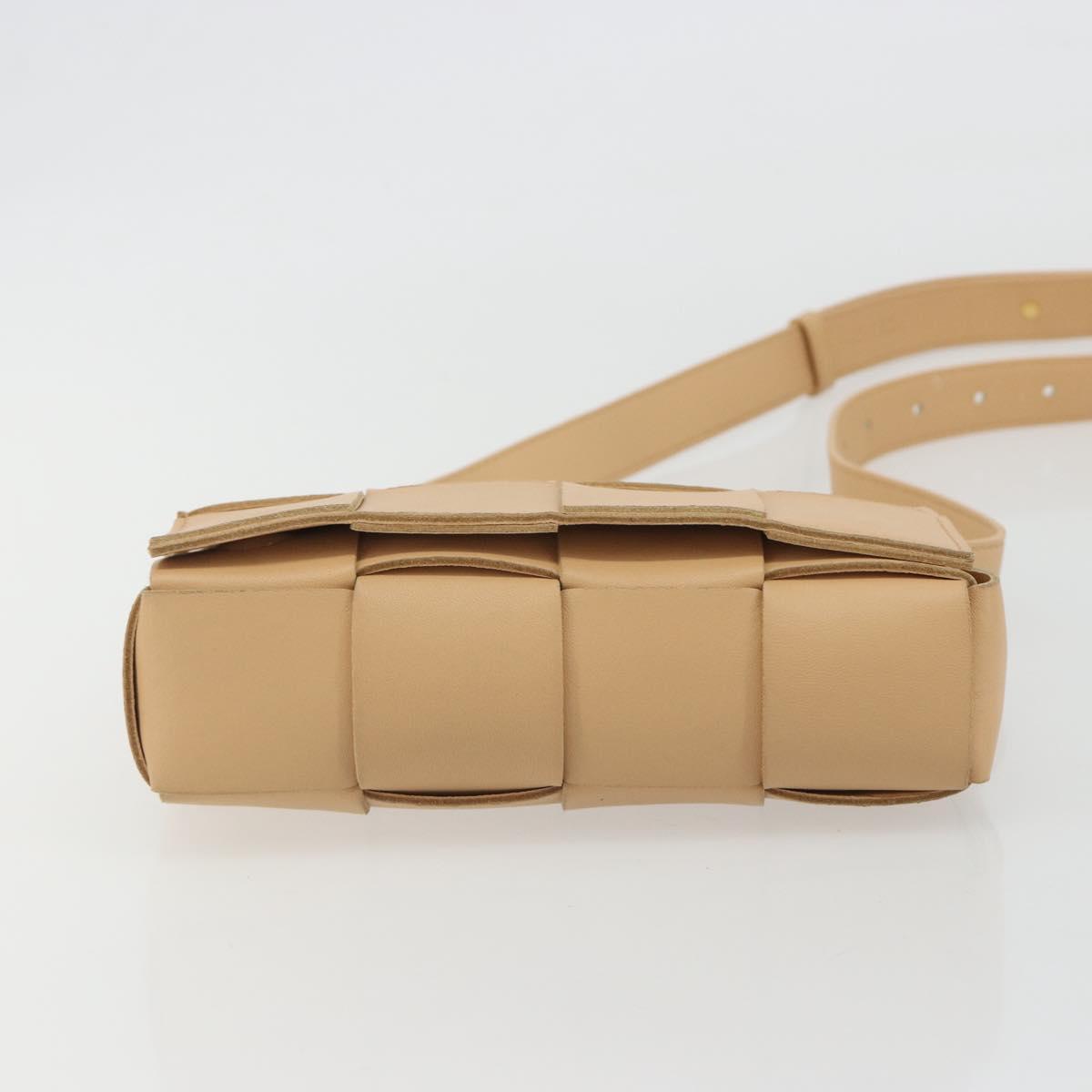 BOTTEGA VENETA MAXI INTRECCIATO Cassette Shoulder Bag Beige Auth BA13923V