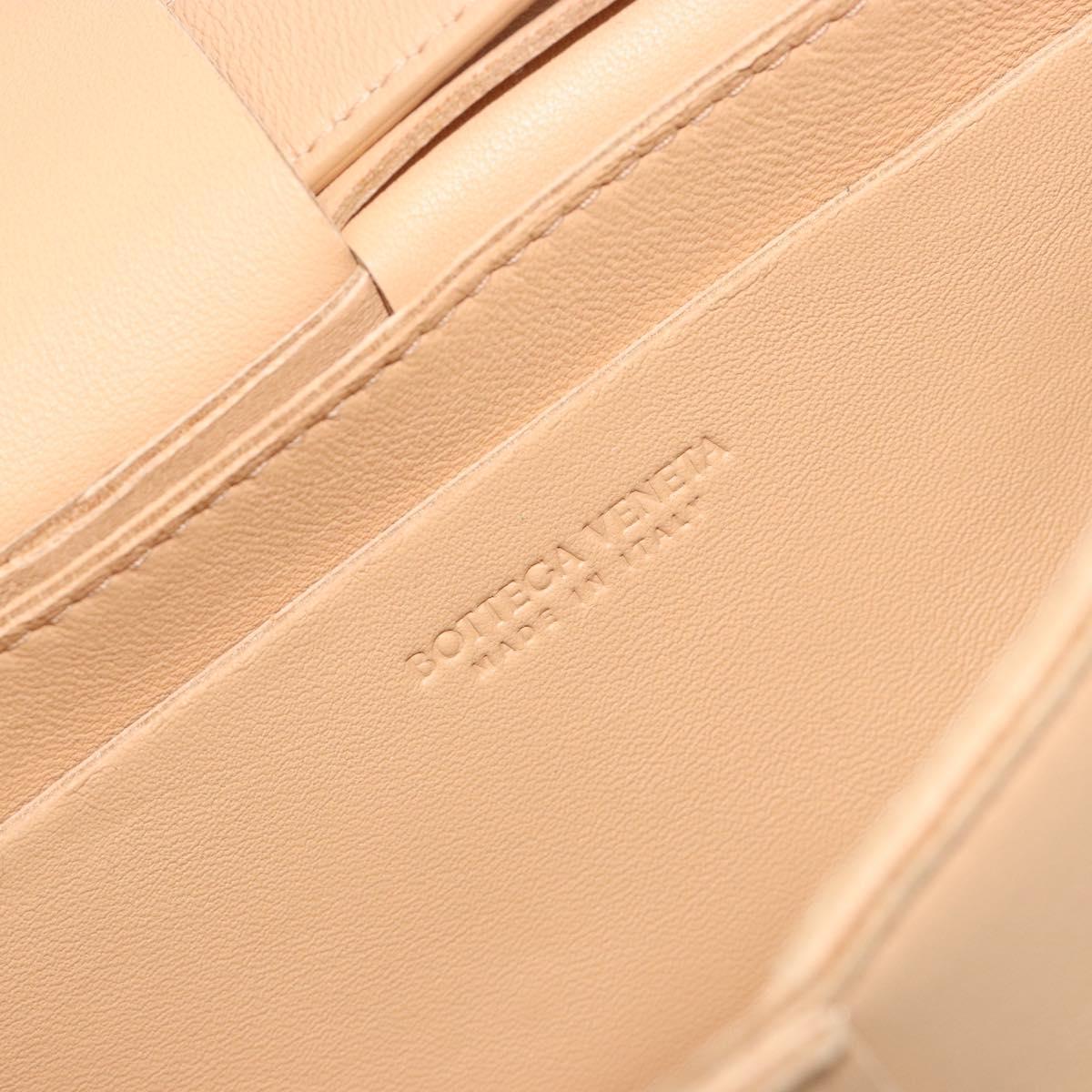 BOTTEGA VENETA MAXI INTRECCIATO Cassette Shoulder Bag Beige Auth BA13923V