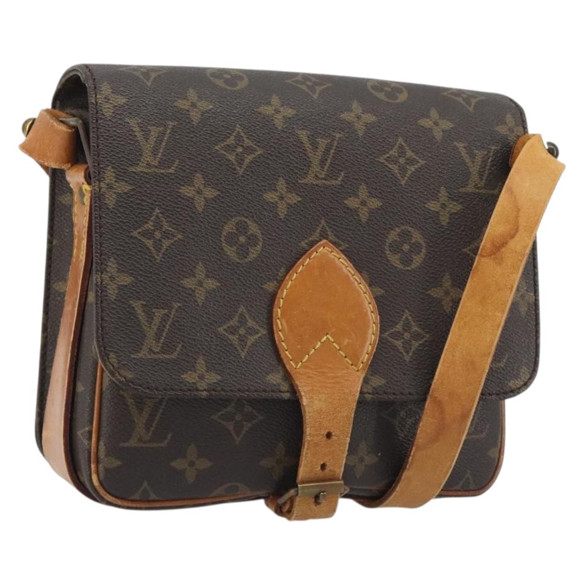LOUIS VUITTON Monogram Cartouchiere MM Shoulder Bag M51253 LV Auth BA13926