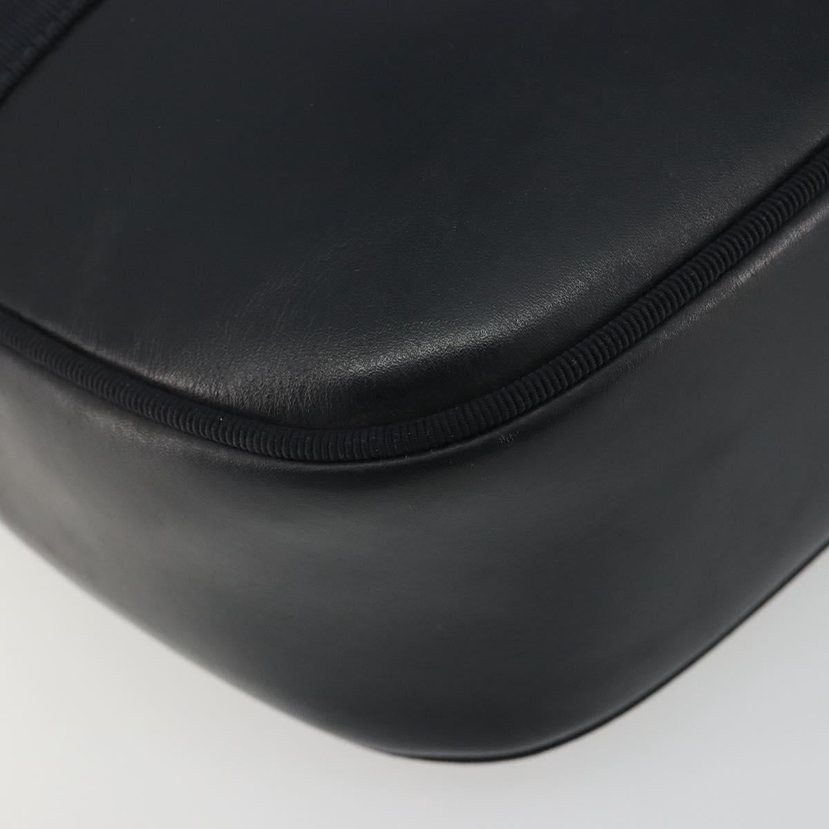 Salvatore Ferragamo Vala Shoulder Bag Leather Black Gold Auth BA13929