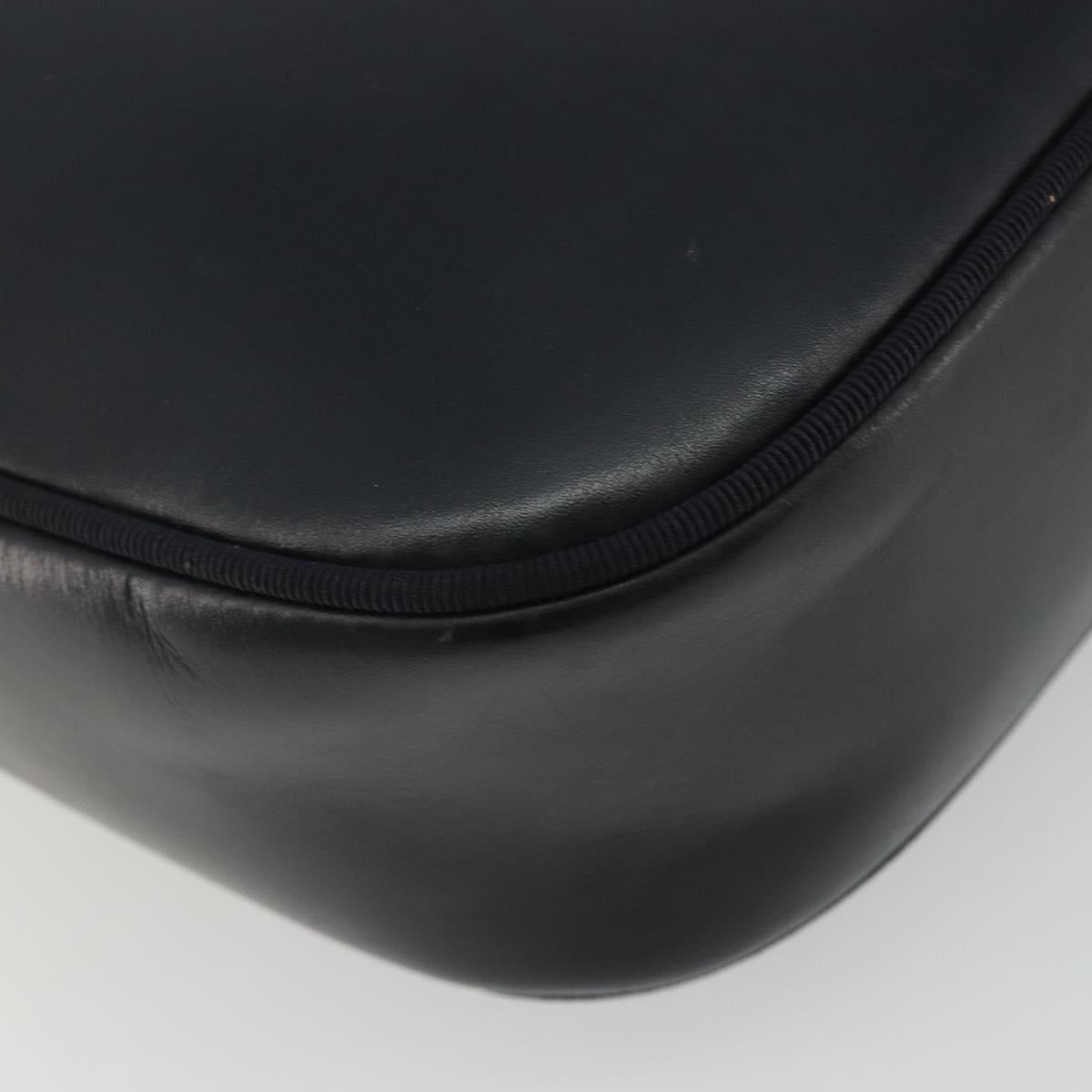 Salvatore Ferragamo Vala Shoulder Bag Leather Black Gold Auth BA13929