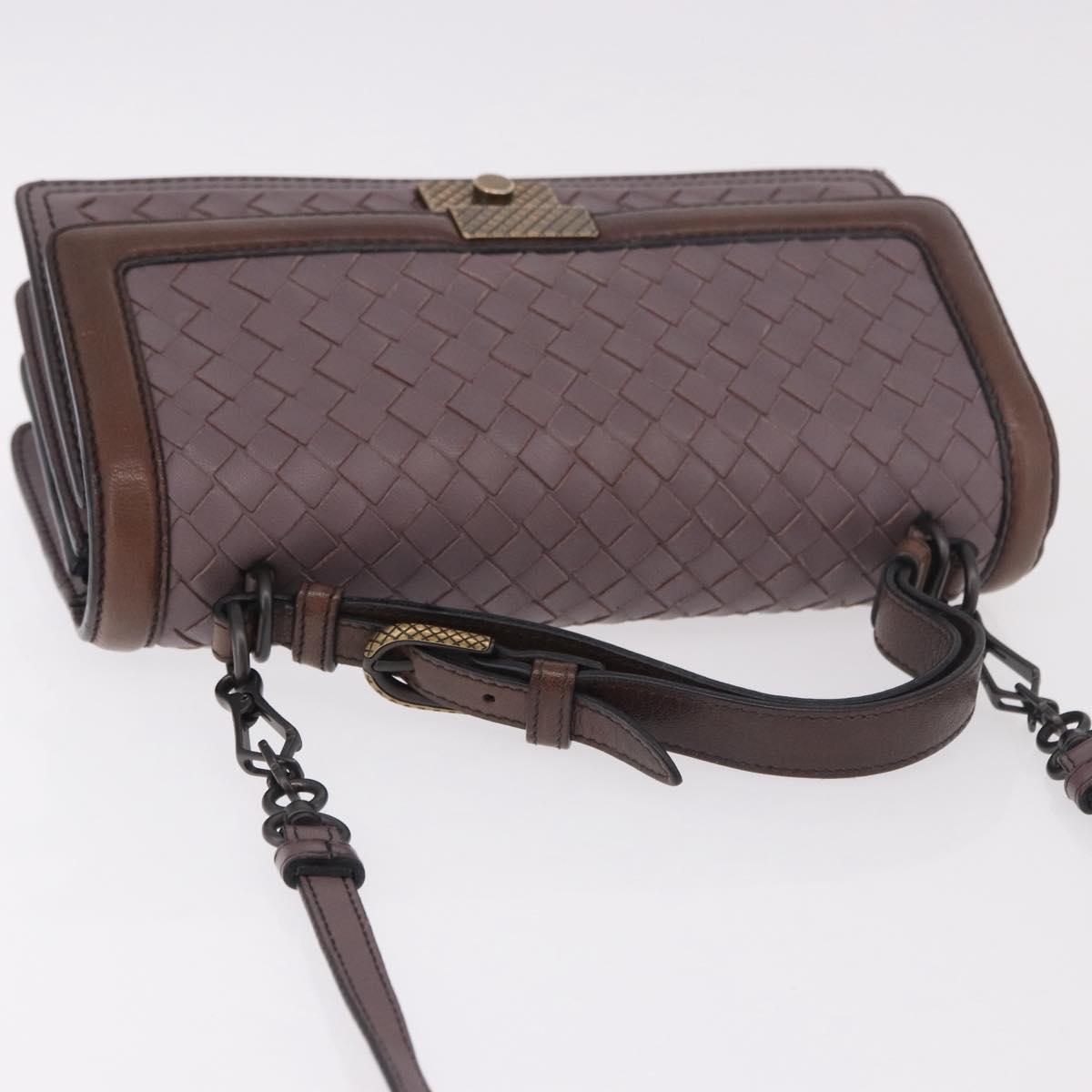 BOTTEGA VENETA INTRECCIATO Hand Bag 2way Purple Auth BA13933A