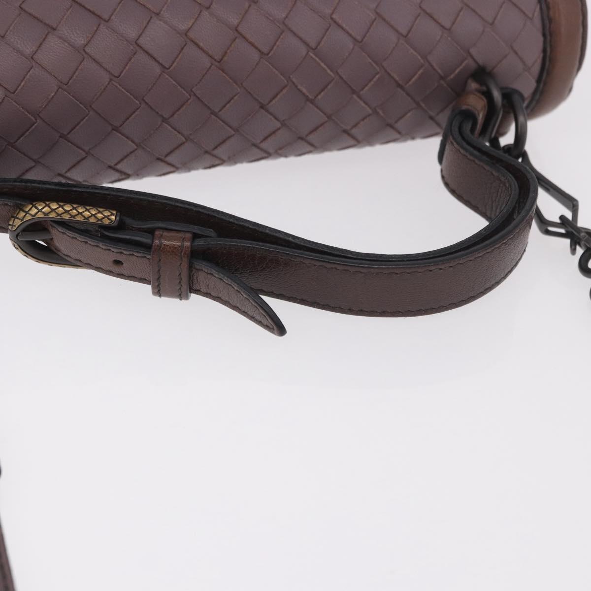 BOTTEGA VENETA INTRECCIATO Hand Bag 2way Purple Auth BA13933A