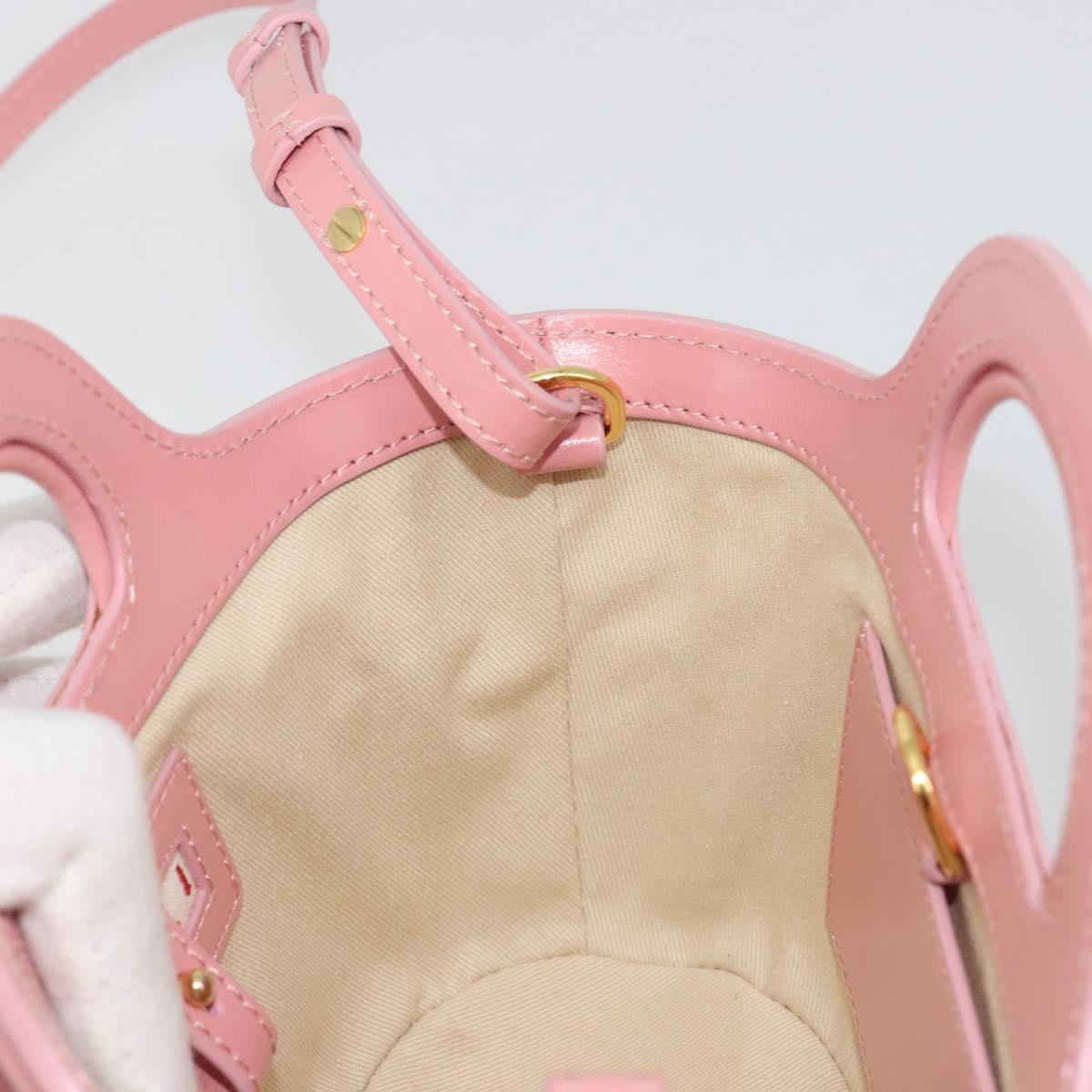 MARNI Tropicaria Micro Shoulder Bag Raffia 2way Pink Auth BA13939A