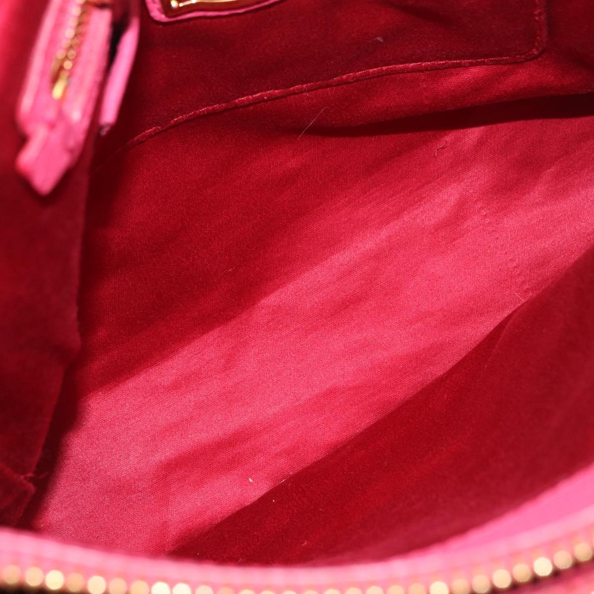 Miu Miu Vittello Caribbean Hand Bag Leather 2way Pink Gold Auth BA13942A