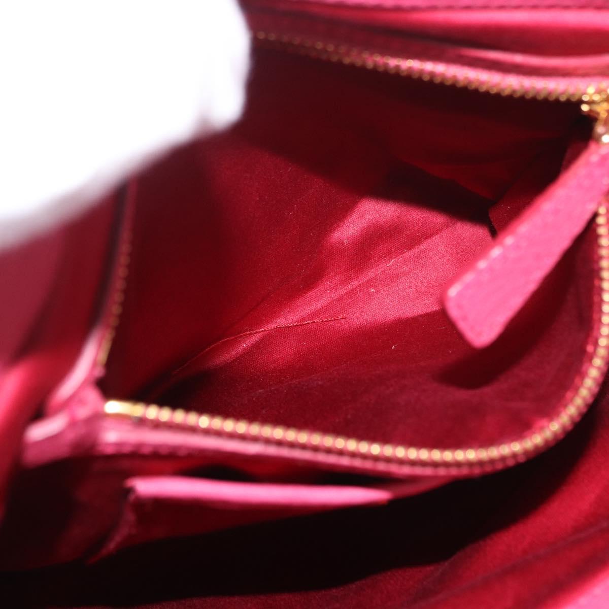 Miu Miu Vittello Caribbean Hand Bag Leather 2way Pink Gold Auth BA13942A
