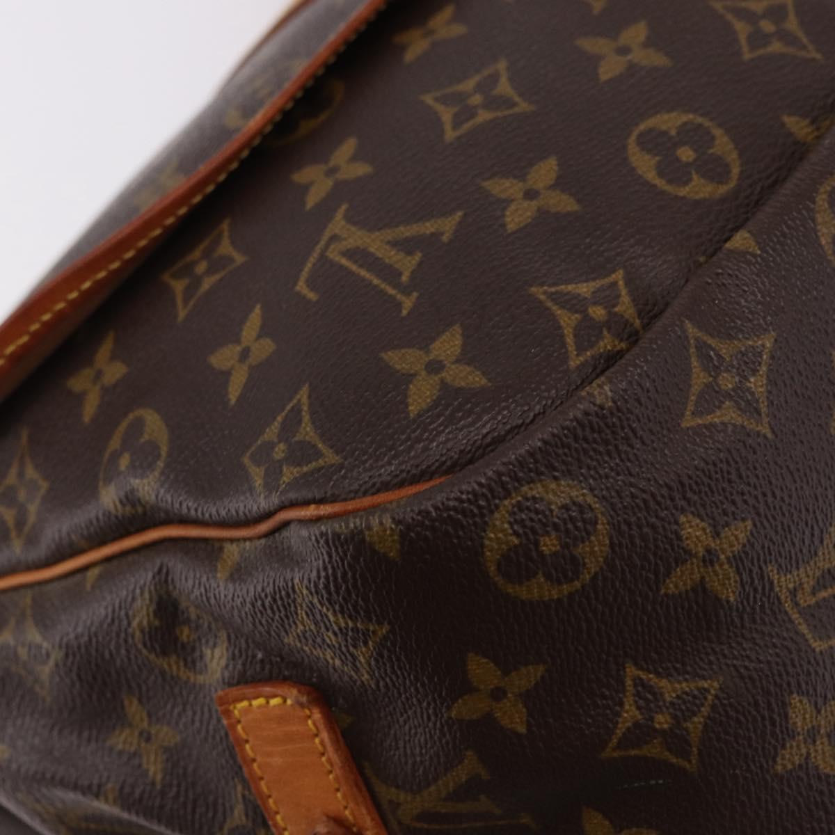 LOUIS VUITTON Monogram Saumur 35 Shoulder Bag M42254 LV Auth BA13944