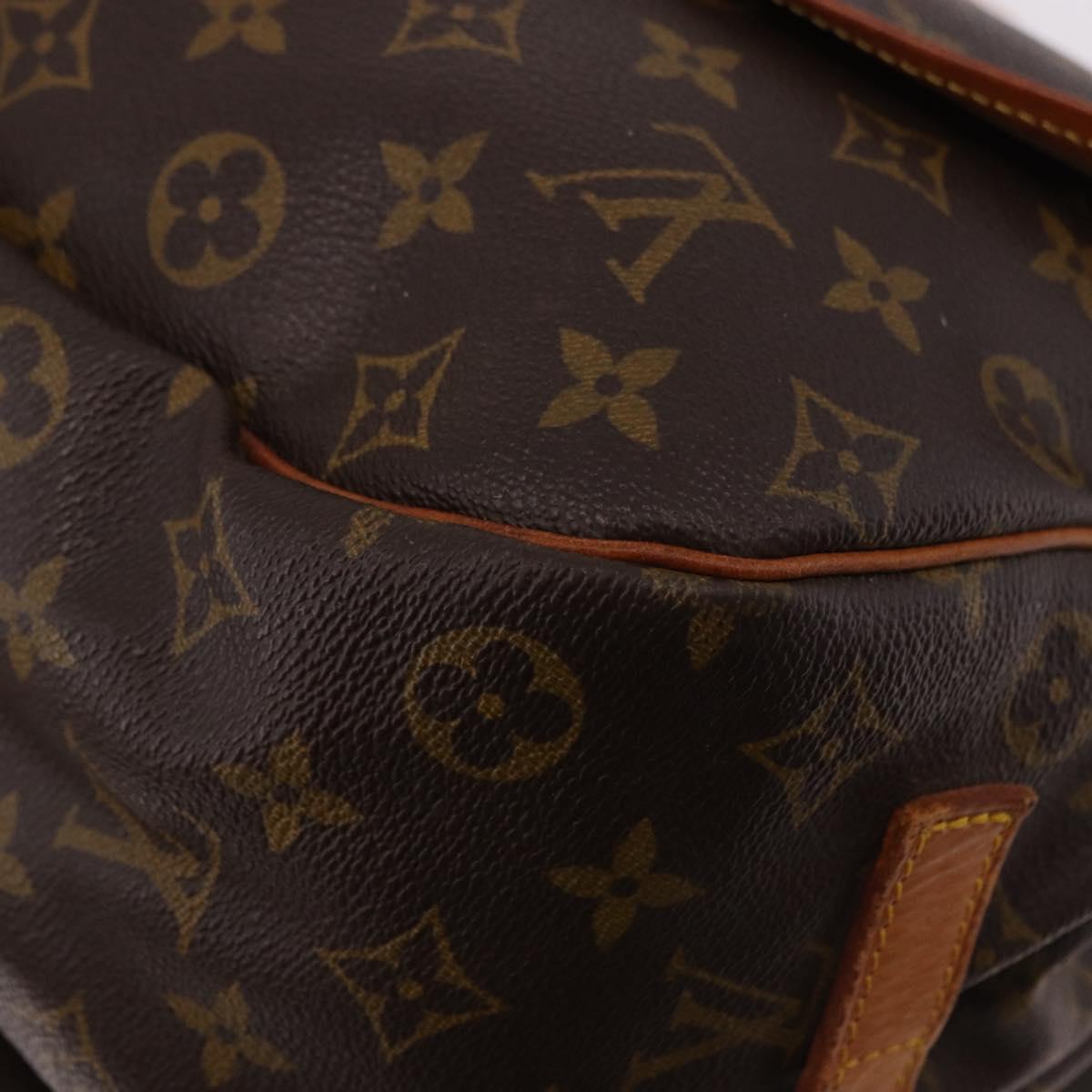LOUIS VUITTON Monogram Saumur 35 Shoulder Bag M42254 LV Auth BA13944
