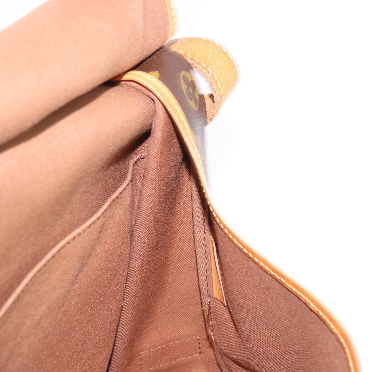 LOUIS VUITTON Monogram Saumur 35 Shoulder Bag M42254 LV Auth BA13944