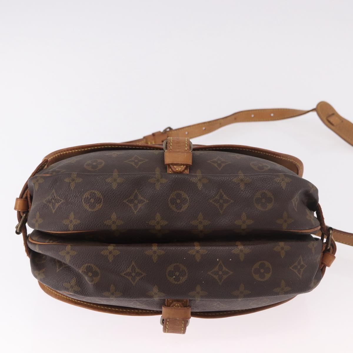 LOUIS VUITTON Monogram Saumur 30 Shoulder Bag M42256 LV Auth BA13945