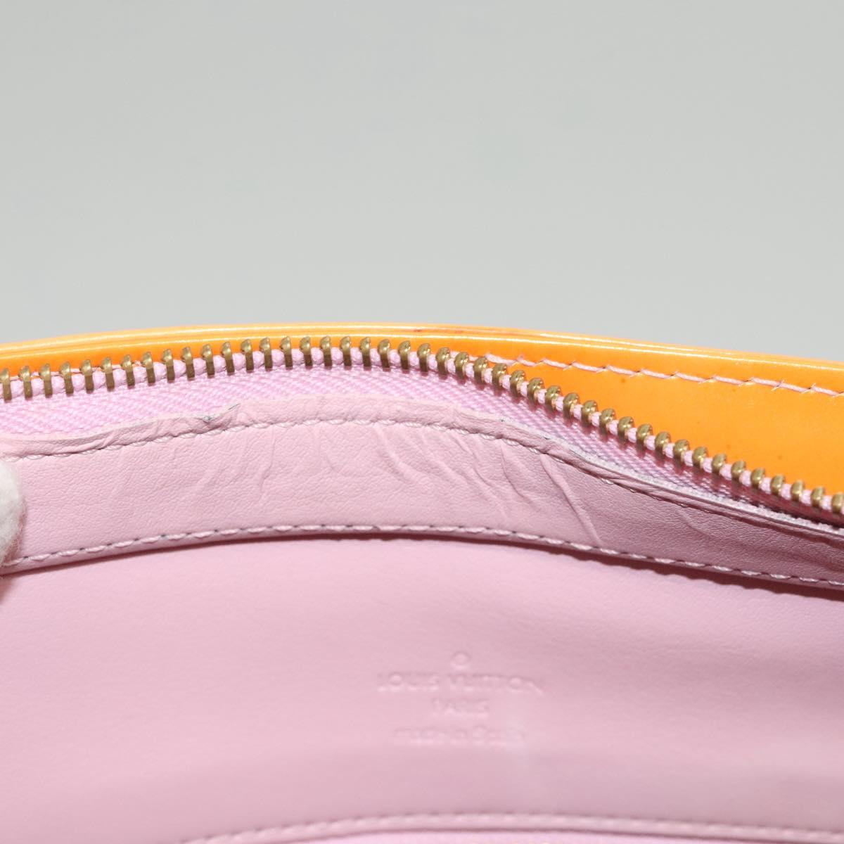 LOUIS VUITTON Monogram Vernis Houston Bag Marshmallow Pink M91302 LV Auth BA1395