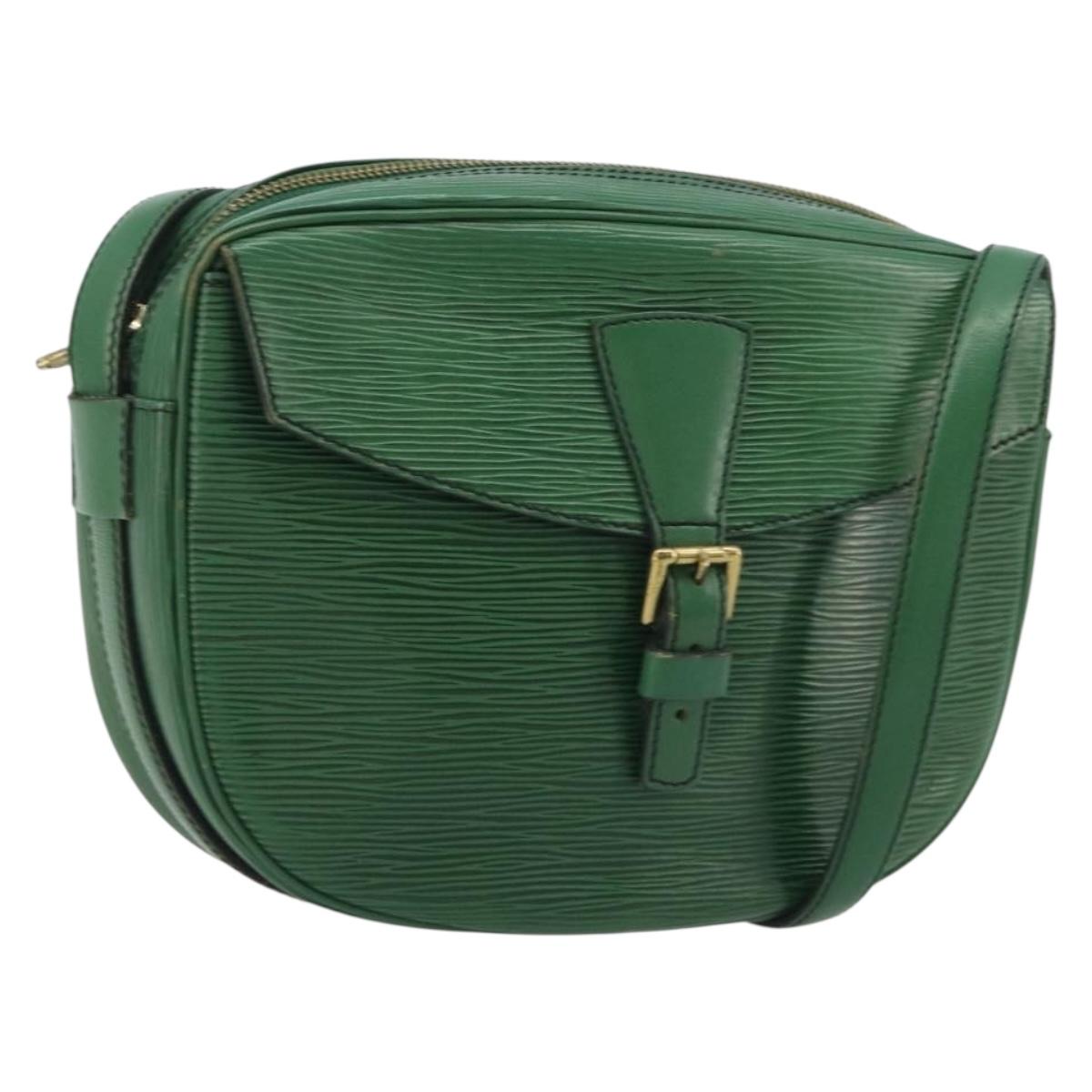 LOUIS VUITTON Epi Jeune Fille MM Shoulder Bag Green M52154 LV Auth BA13953A