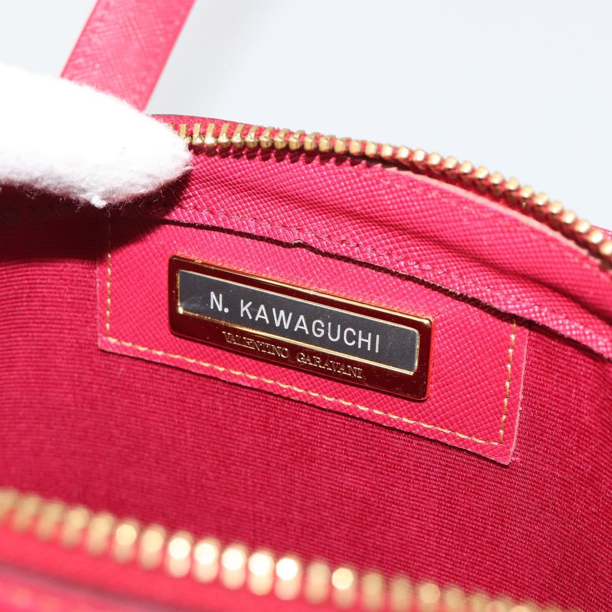 VALENTINO Hand Bag Leather Red Gold Auth BA13964