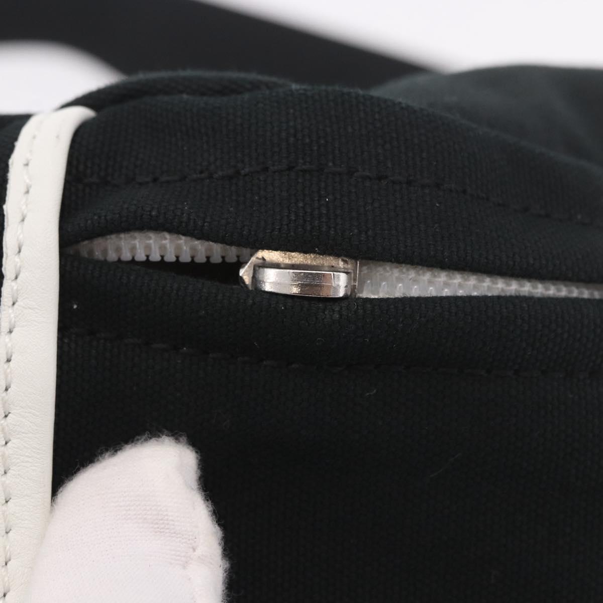 CHANEL Chanel Sports Waist bag Canvas Black White CC Auth BA13965