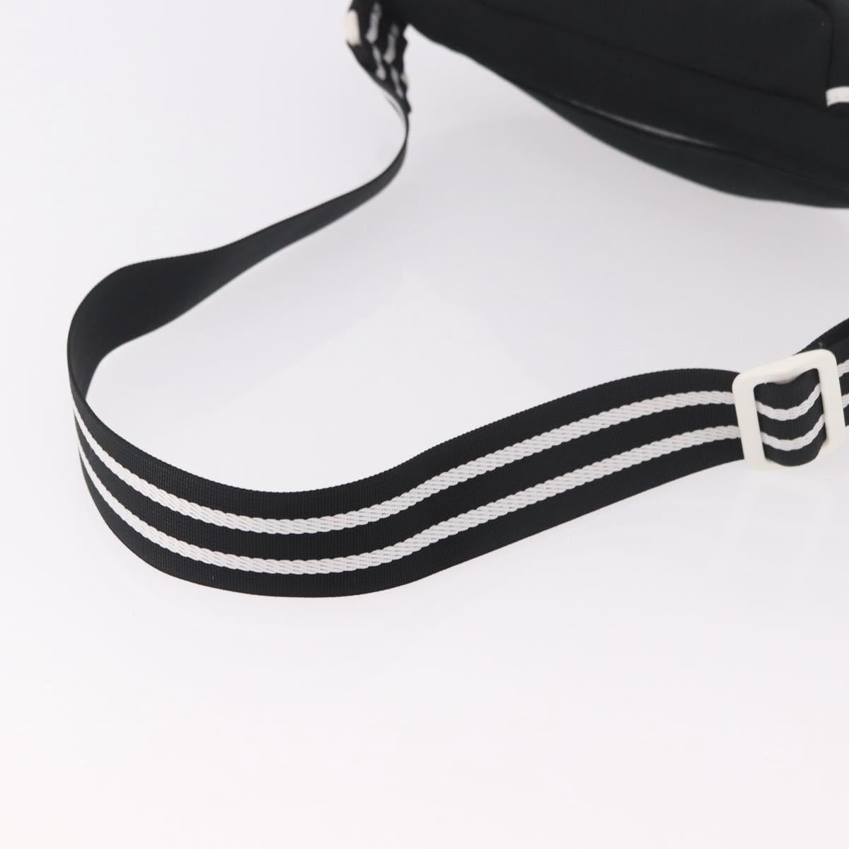 CHANEL Chanel Sports Waist bag Canvas Black White CC Auth BA13965
