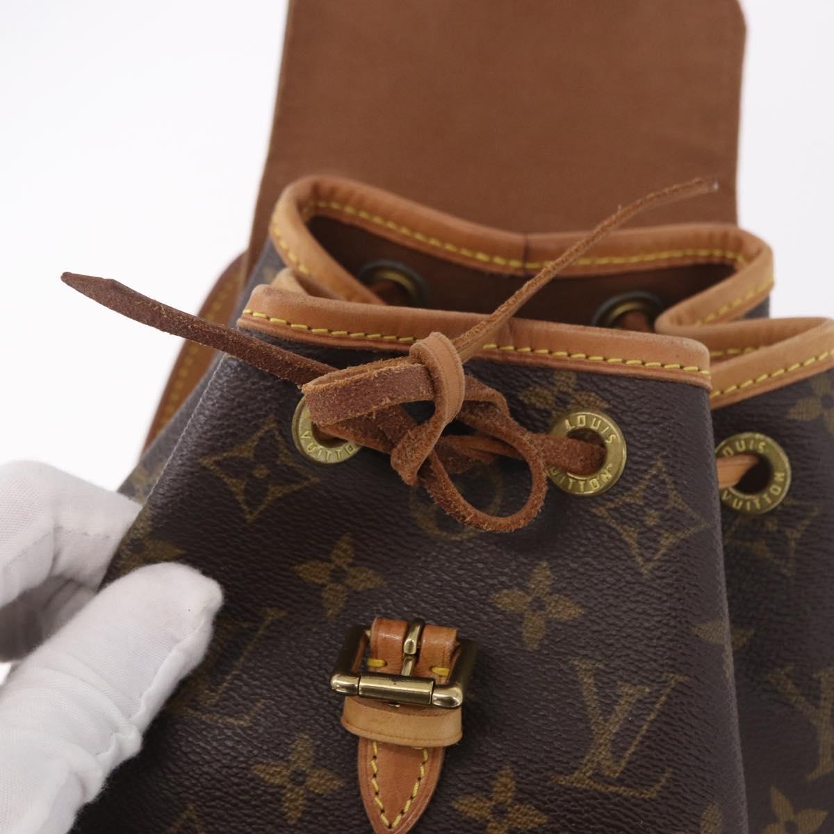LOUIS VUITTON Monogram Montsouris PM Backpack M51137 LV Auth BA13969V