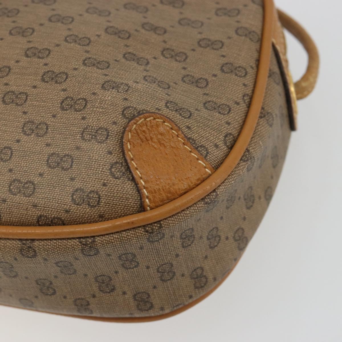GUCCI Micro GG Shoulder Bag PVC Leather Beige 156 02 066 Auth BA13972