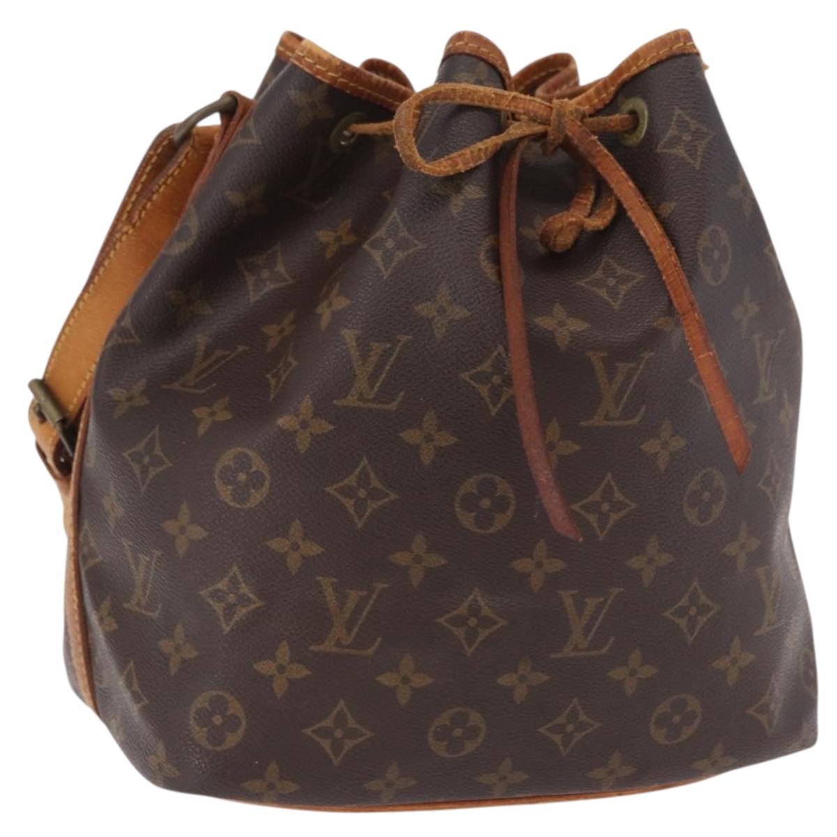LOUIS VUITTON Monogram Petit Noe Shoulder Bag M42226 LV Auth BA13980