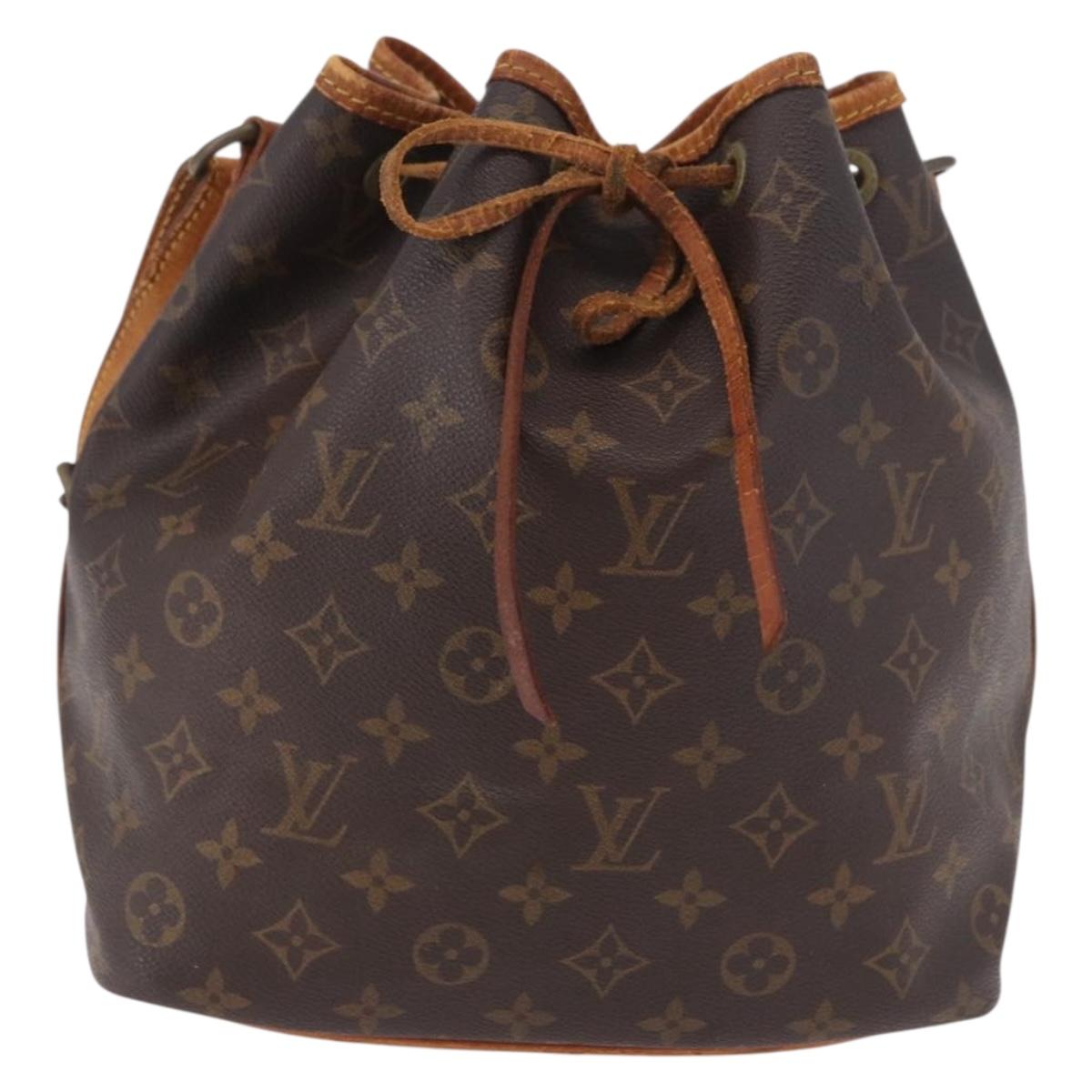 LOUIS VUITTON Monogram Petit Noe Shoulder Bag M42226 LV Auth BA13980