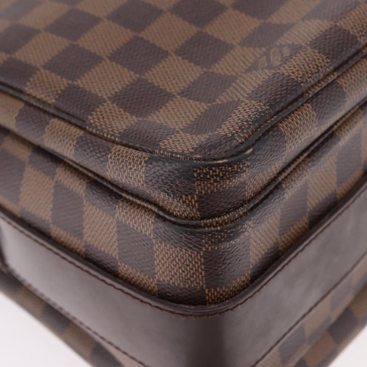LOUIS VUITTON Damier Ebene Naviglio Shoulder Bag N45255 LV Auth BA13983