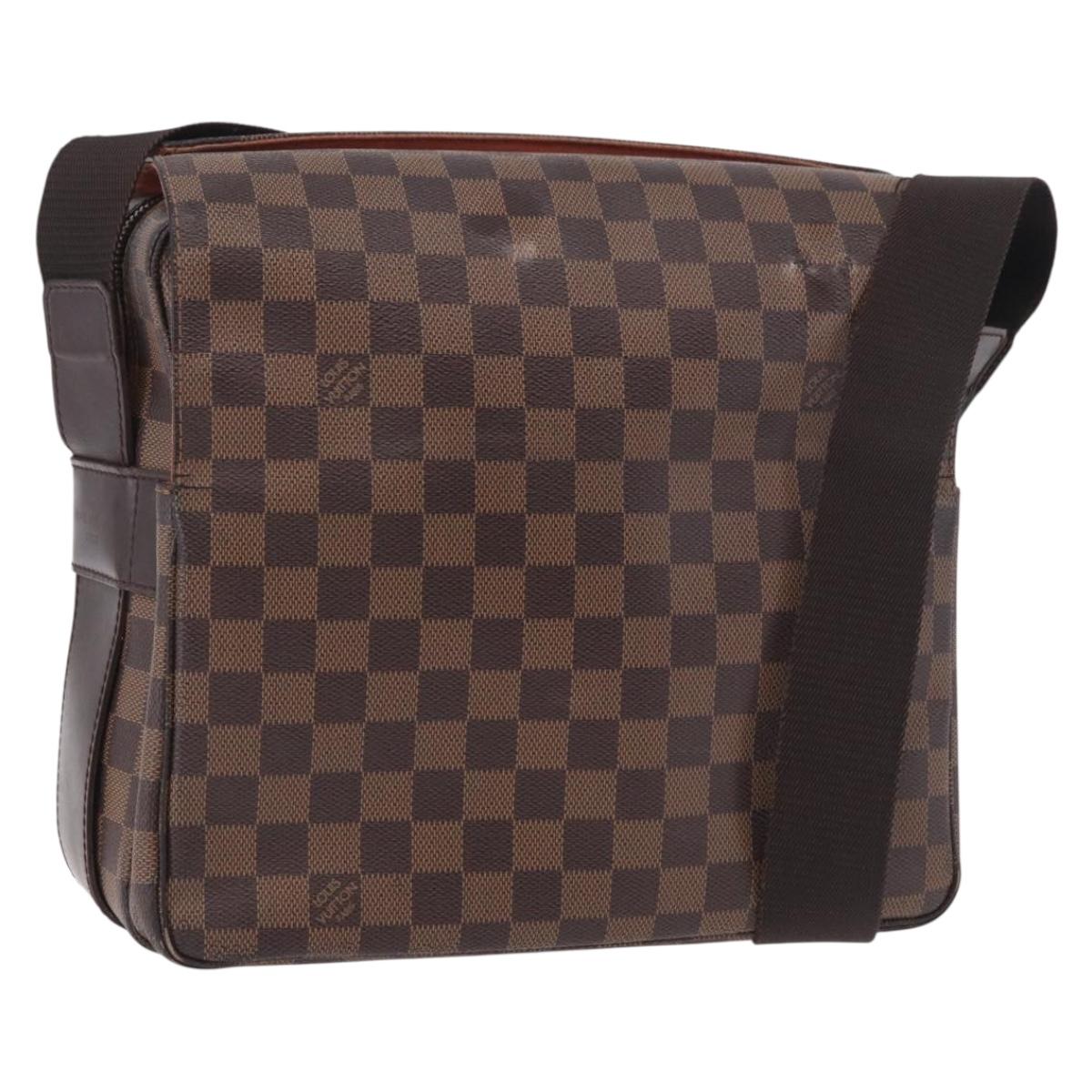 LOUIS VUITTON Damier Ebene Naviglio Shoulder Bag N45255 LV Auth BA13983