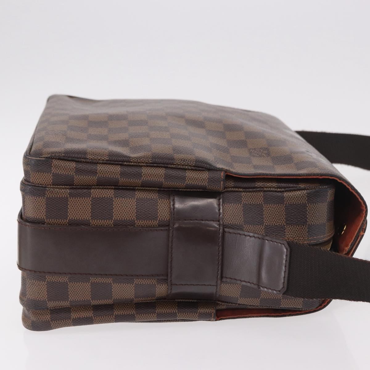 LOUIS VUITTON Damier Ebene Naviglio Shoulder Bag N45255 LV Auth BA13983