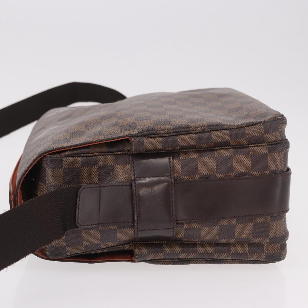 LOUIS VUITTON Damier Ebene Naviglio Shoulder Bag N45255 LV Auth BA13983