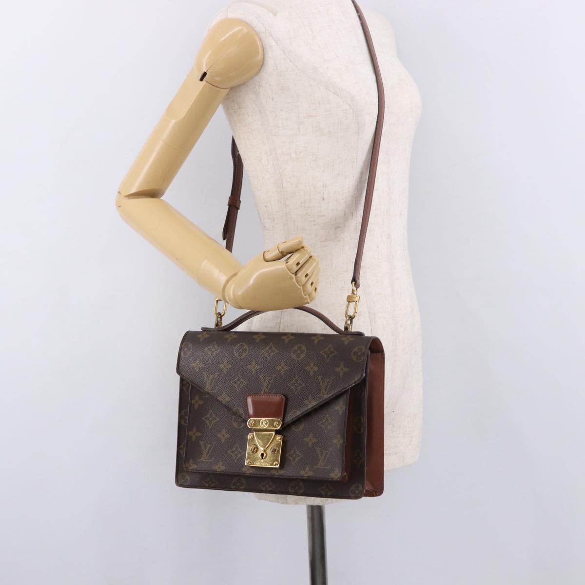 LOUIS VUITTON Monogram Monceau 26 Hand Bag 2way M51187 LV Auth BA13985