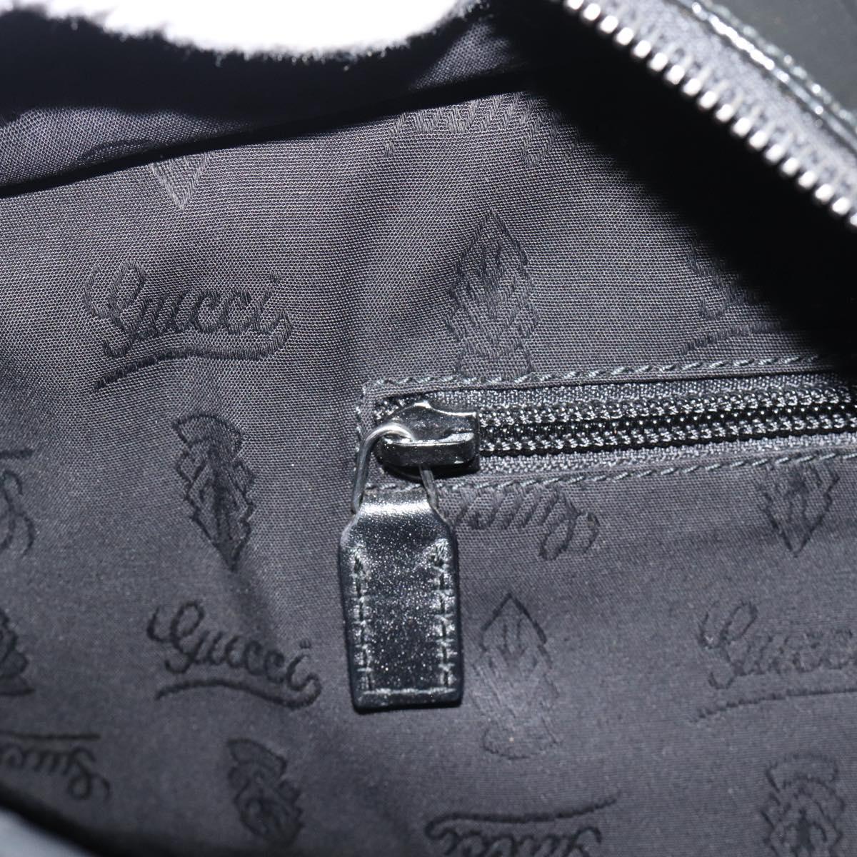GUCCI GG implementation Tote Bag PVC Leather Black 211137 Auth BA13986A
