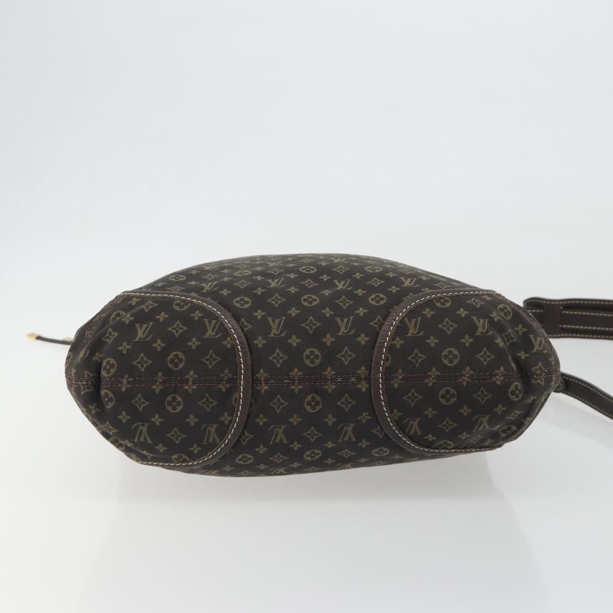 LOUIS VUITTON Monogram Mini Lin Buzasu Anjoul Brown Ebene M95617 LV Auth BA13988