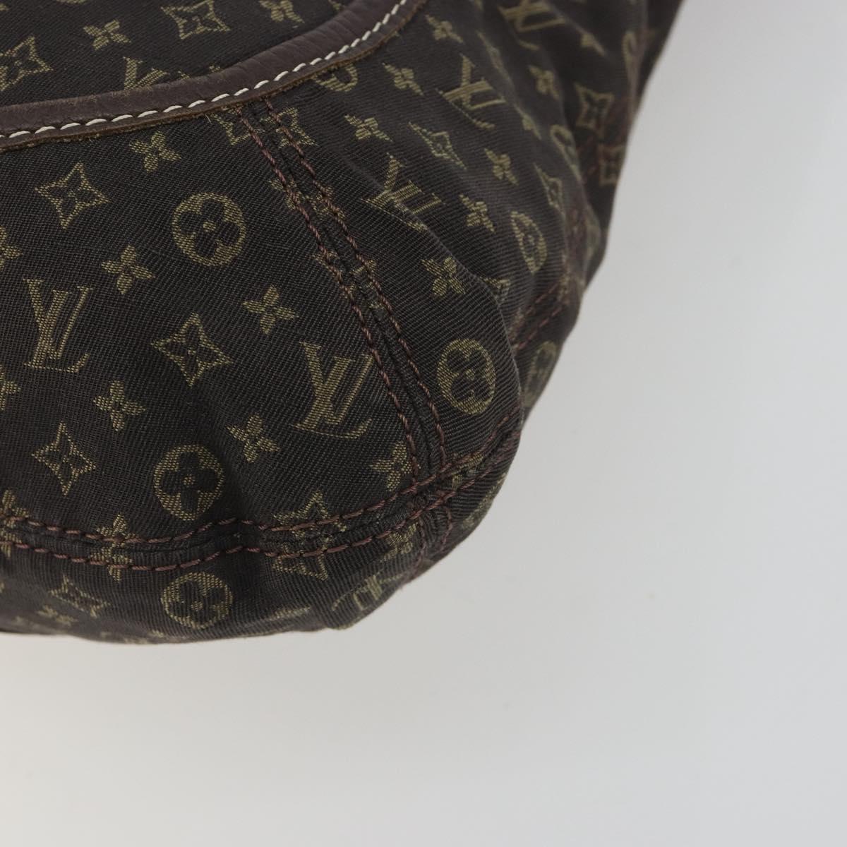 LOUIS VUITTON Monogram Mini Lin Buzasu Anjoul Brown Ebene M95617 LV Auth BA13988