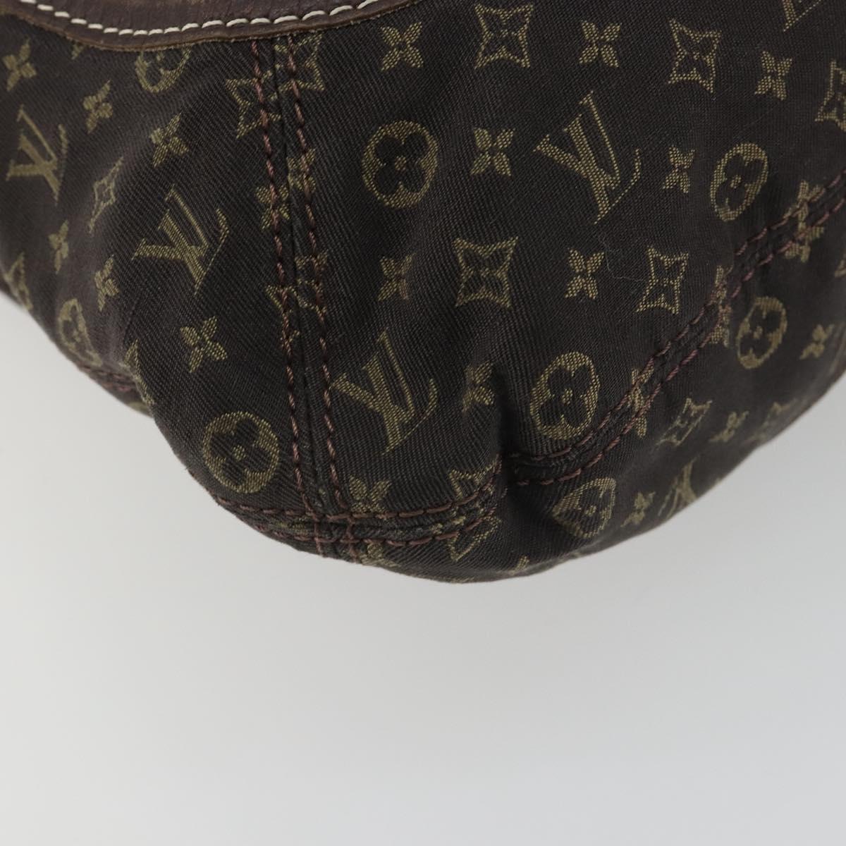 LOUIS VUITTON Monogram Mini Lin Buzasu Anjoul Brown Ebene M95617 LV Auth BA13988