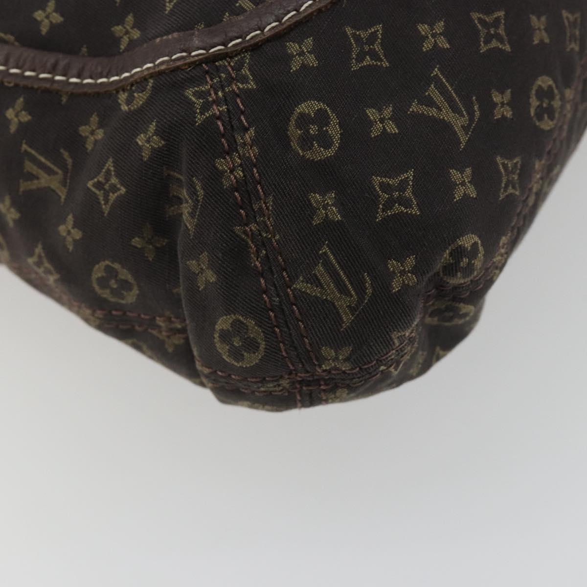LOUIS VUITTON Monogram Mini Lin Buzasu Anjoul Brown Ebene M95617 LV Auth BA13988