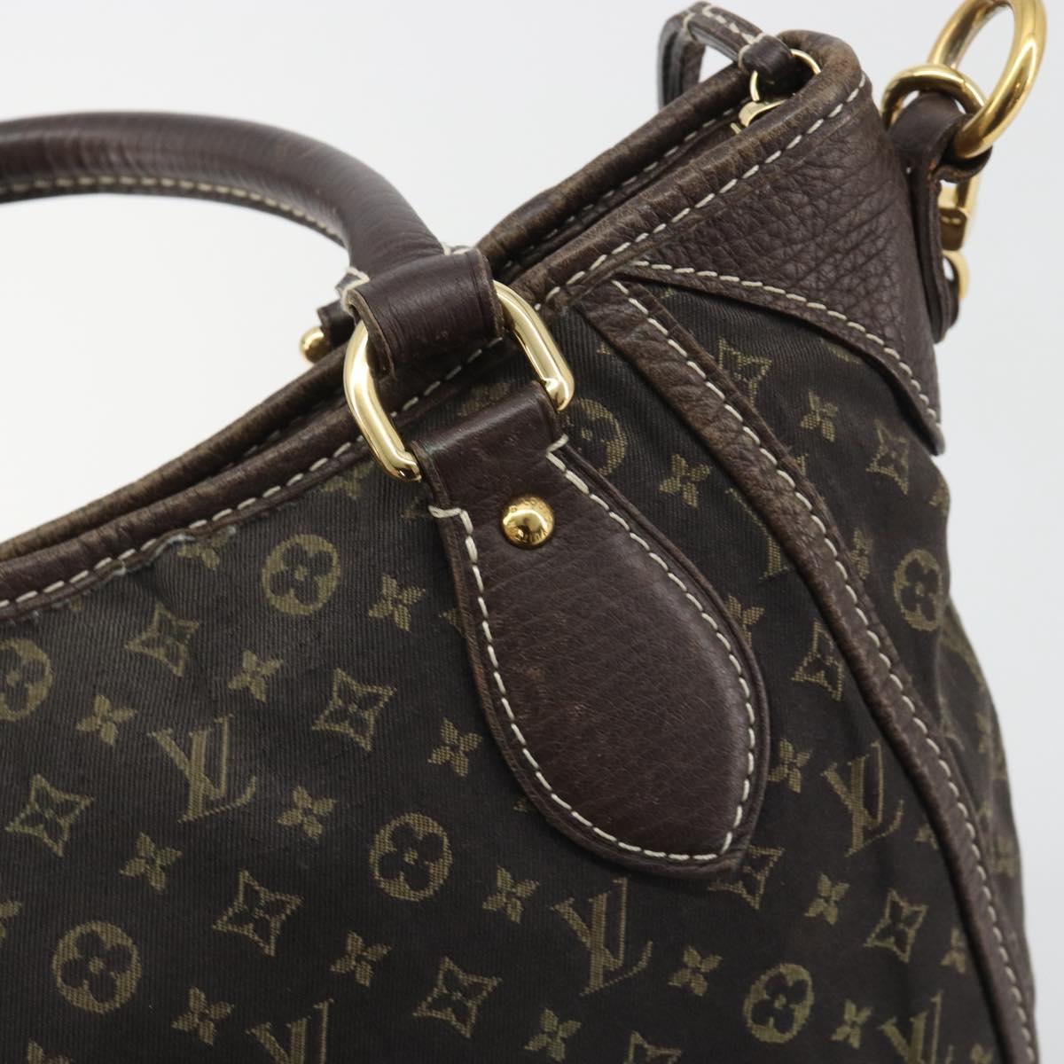 LOUIS VUITTON Monogram Mini Lin Buzasu Anjoul Brown Ebene M95617 LV Auth BA13988